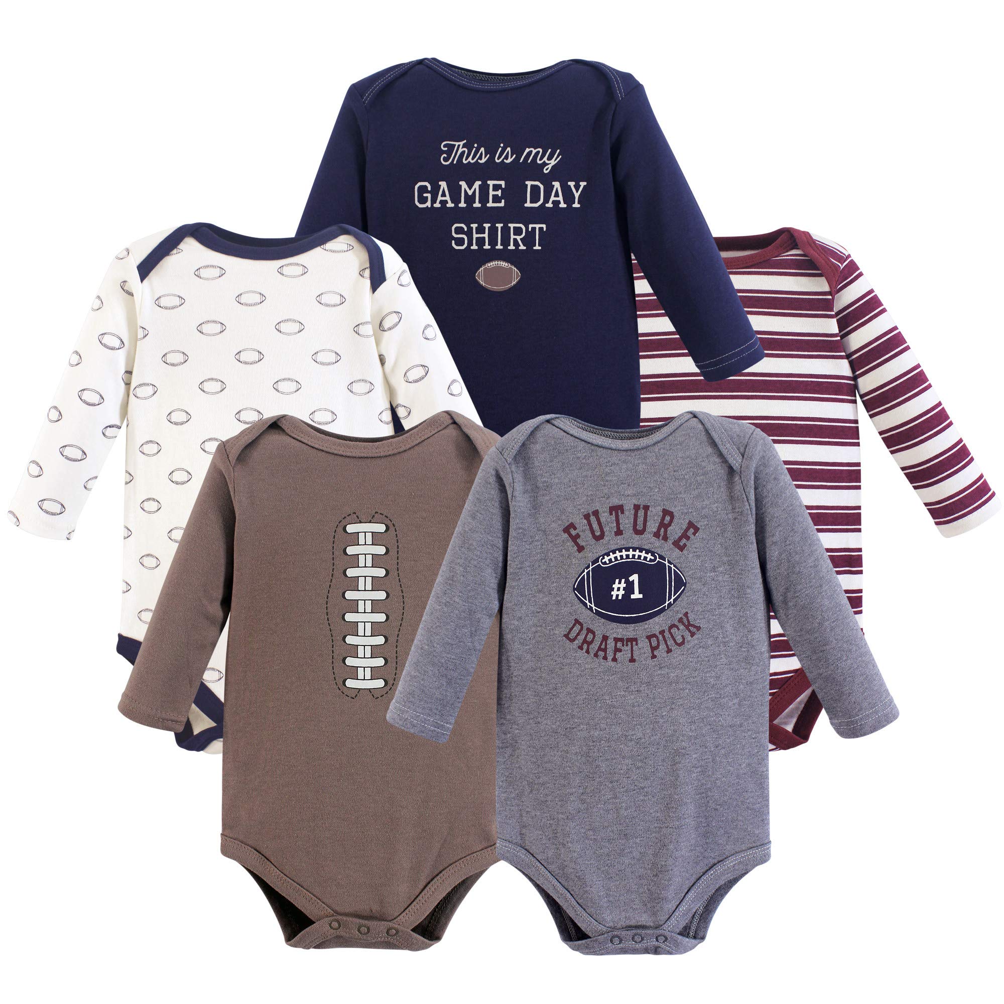 Hudson Baby unisex-baby Cotton Long-sleeve Bodysuits, Heather Gray, 3-6 Months — view 25