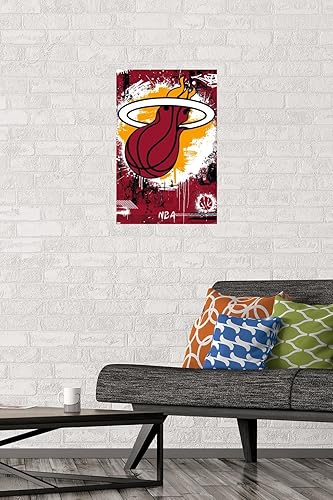 Vista 41 de Trends International NBA Miami Heat - Póster de pared con logotipo Maximalist 23, 34 pulgadas de largo x 22.4 pulgadas de ancho, paquete de póster