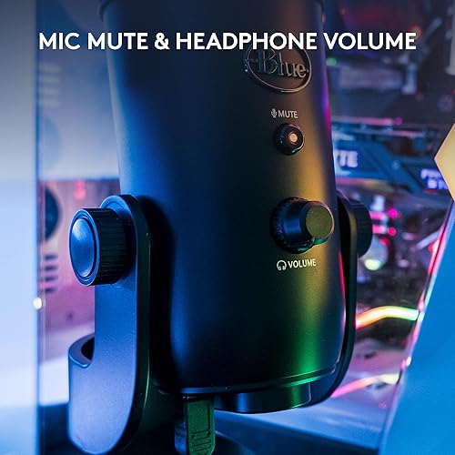Miniatura 8 de Blue Yeti USB Mic para grabar y transmitir en PC y Mac 3 cápsulas de condensador 4 patrones de captación salida de auriculares y control de volumen