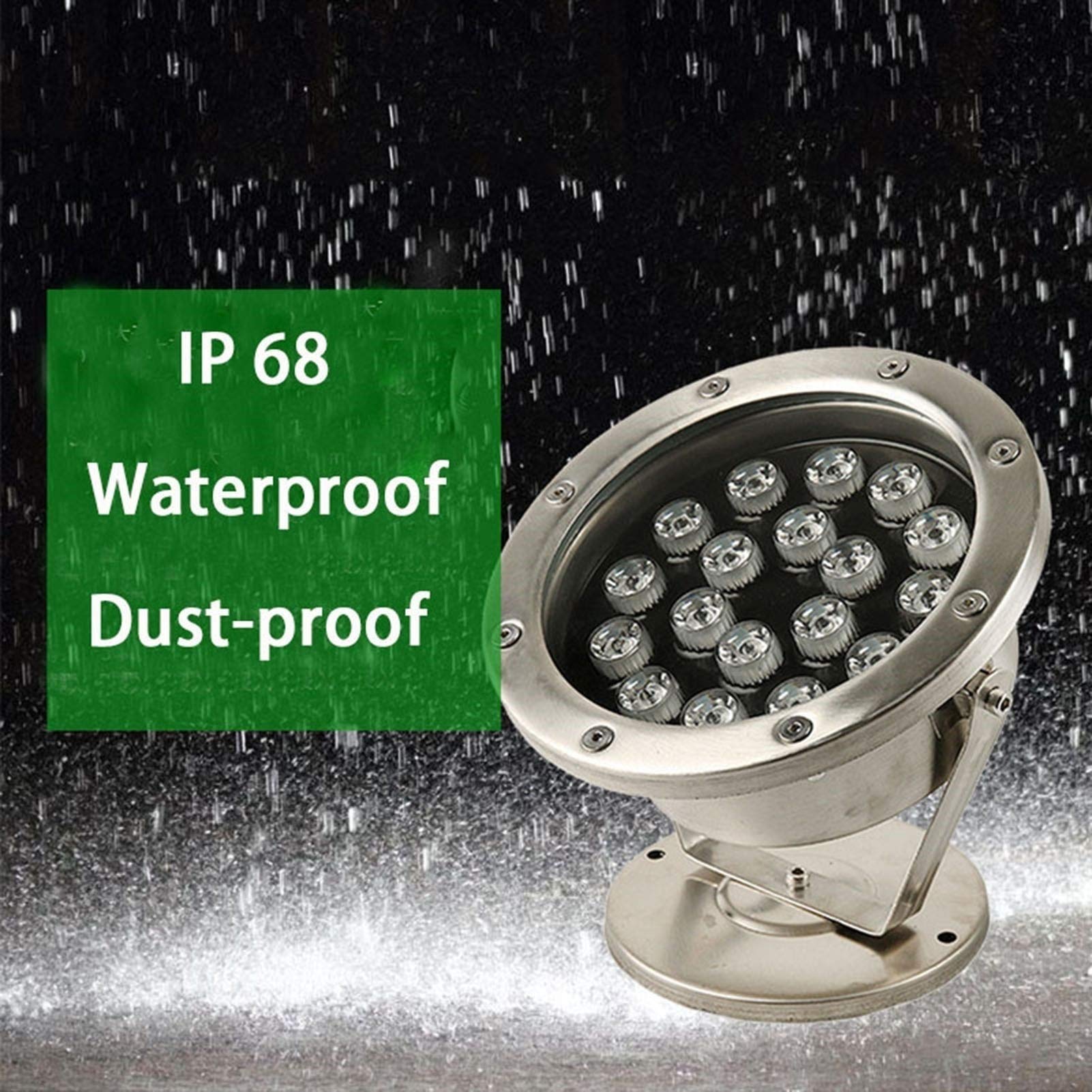 Luce Spot per Piscina a LED Impermeabile per Acquario subacqueo 6W RGB IP68, Luce Colorata per paesaggi 24v