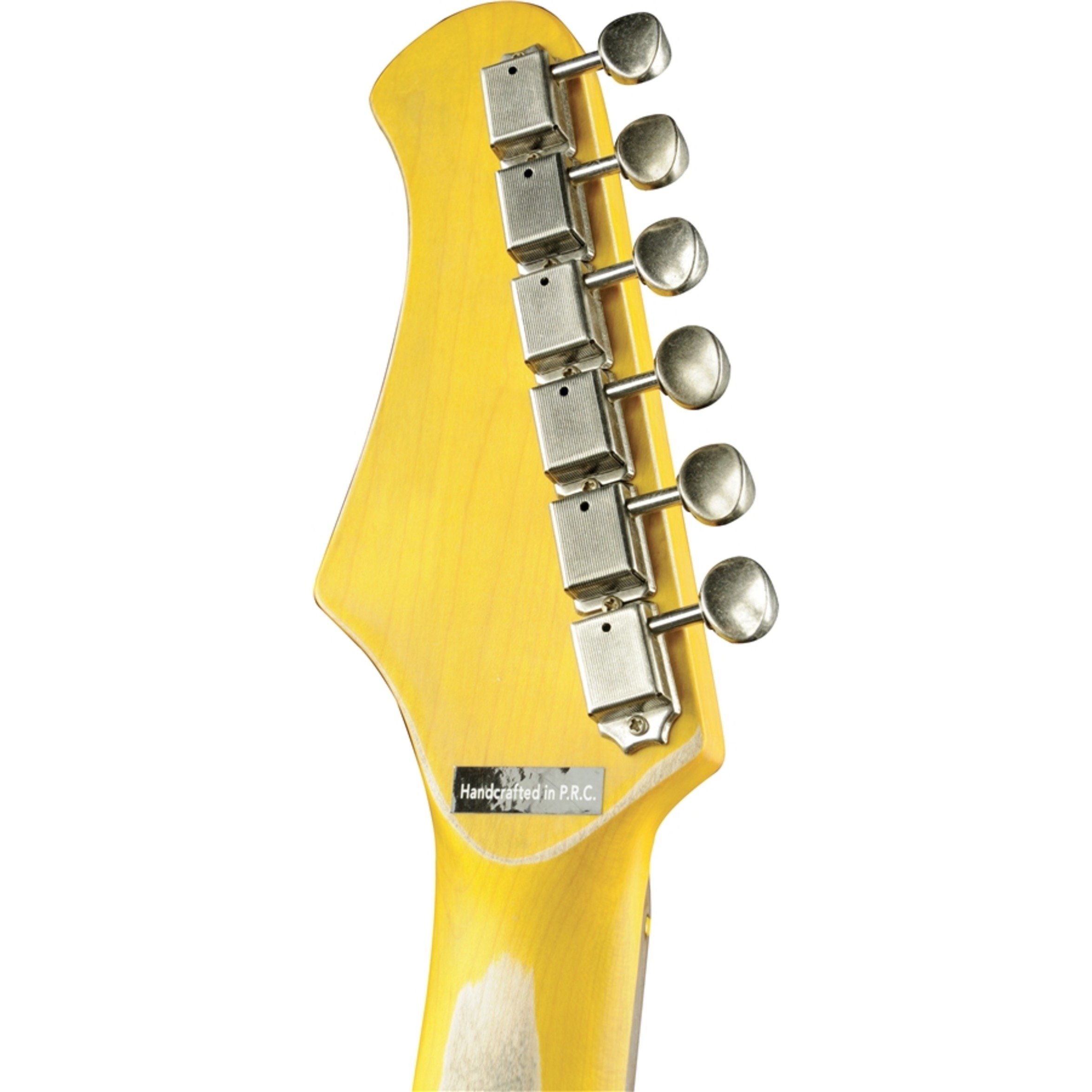 EKO GUITARS - S-300 Relic Sunburst, Chitarra Elettrica con Finitura Relic, Corpo in Pawlonia, Manico in Acero Americano, Tastiera 22 Tasti in Resina Eko WPC,
