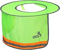 Vista 9 de Casco Industrial UNCO con Protector Solar, Verde, Visera Completa y Estándar de Malla, Alta Visibilidad Reflectante, Accesorio para Casco Duro