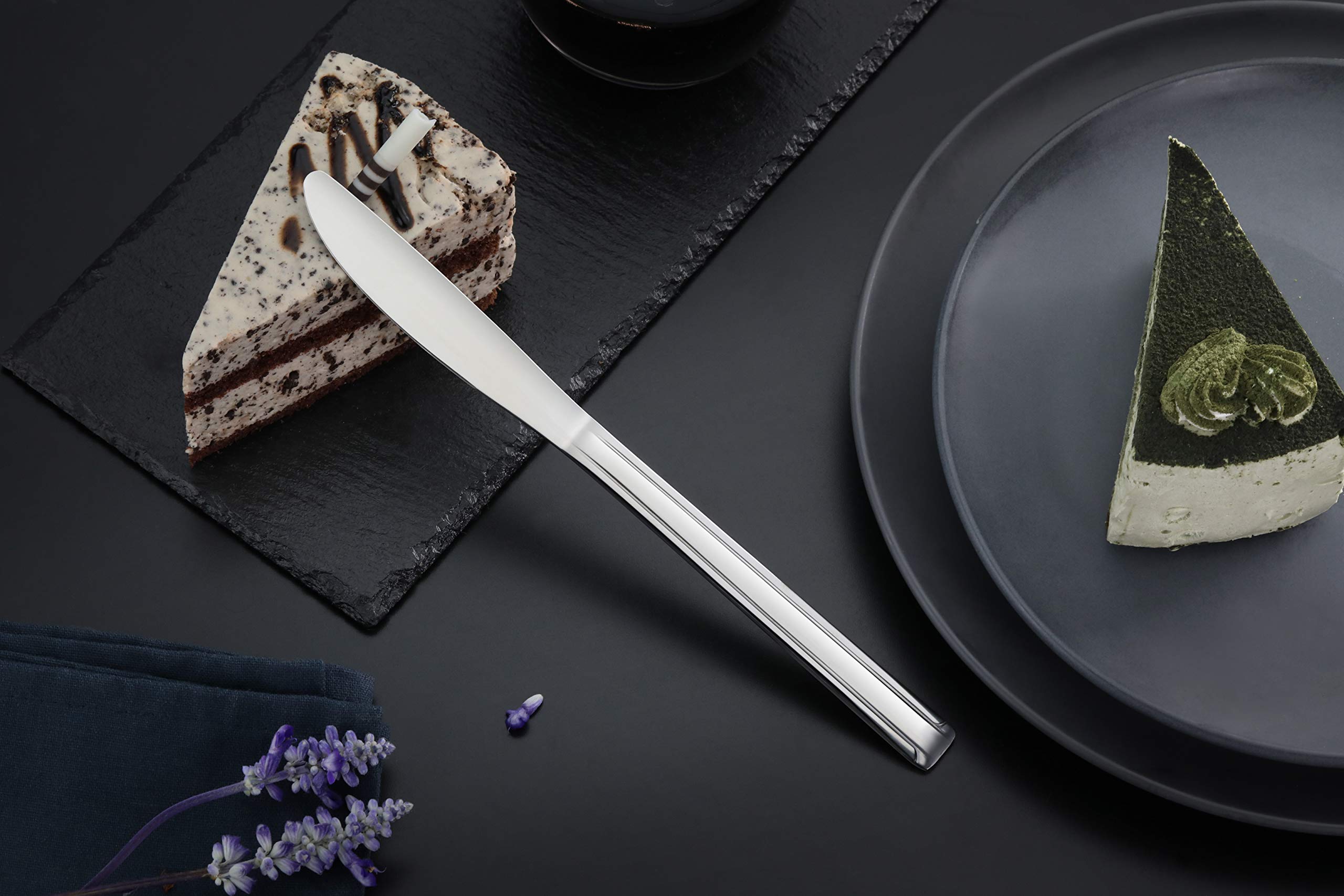 Nueva estrella de la Restauración 58802 dominio patrón de acero inoxidable Cena Cuchillo, 8.2-inch, juego de 12