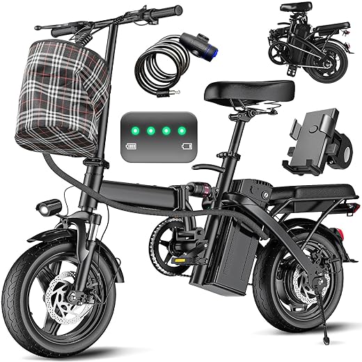 560W Folding Commuter Electric Bike for Adults Teens
