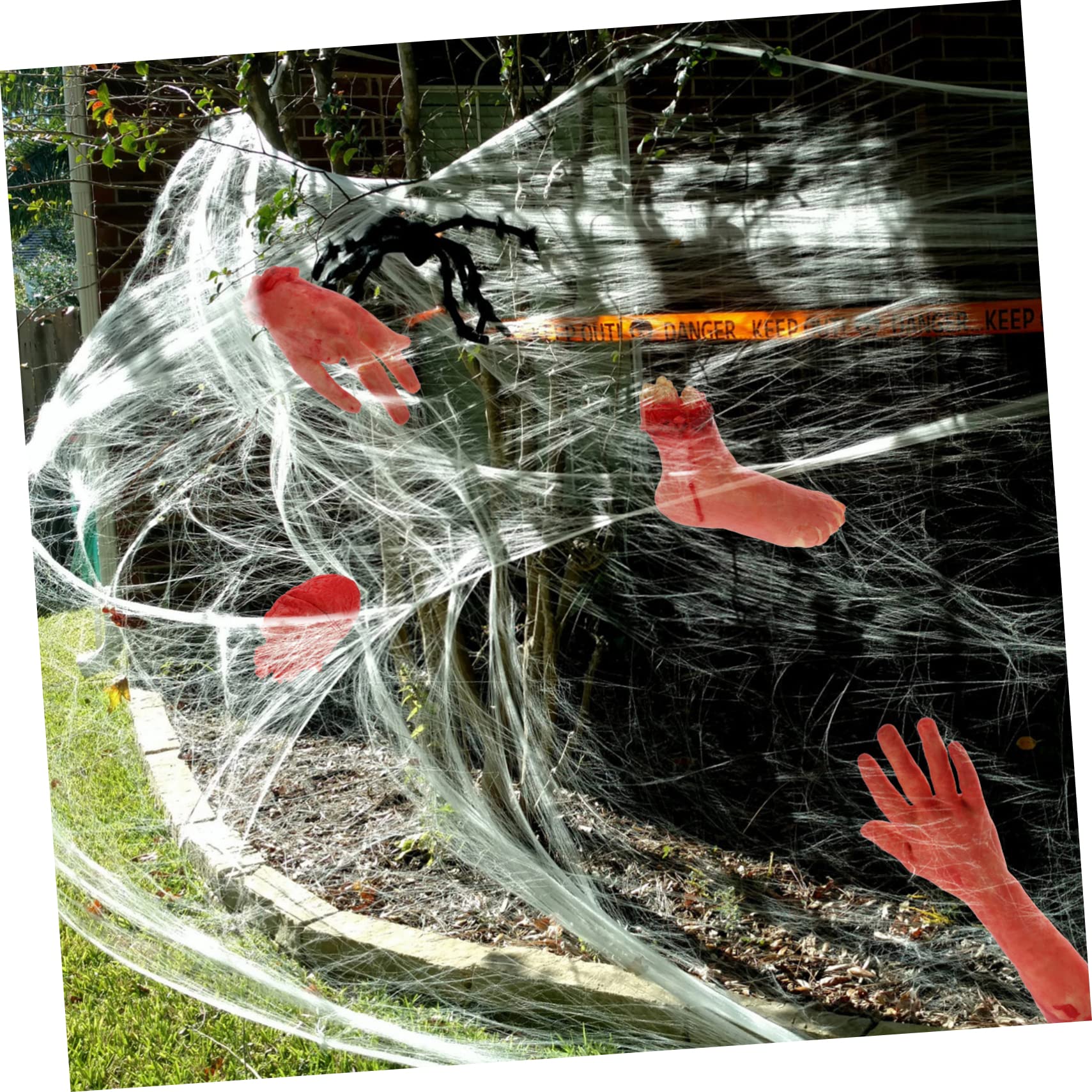 NUOBESTY 6st Halloween-Dekoration Gefälschte Körperteile Gesicht Körperteile Halloween Halloween-schädeldekoration Tot Kaputter Körper Körperteile Halloween-Requisiten Skelett Plastik Rot