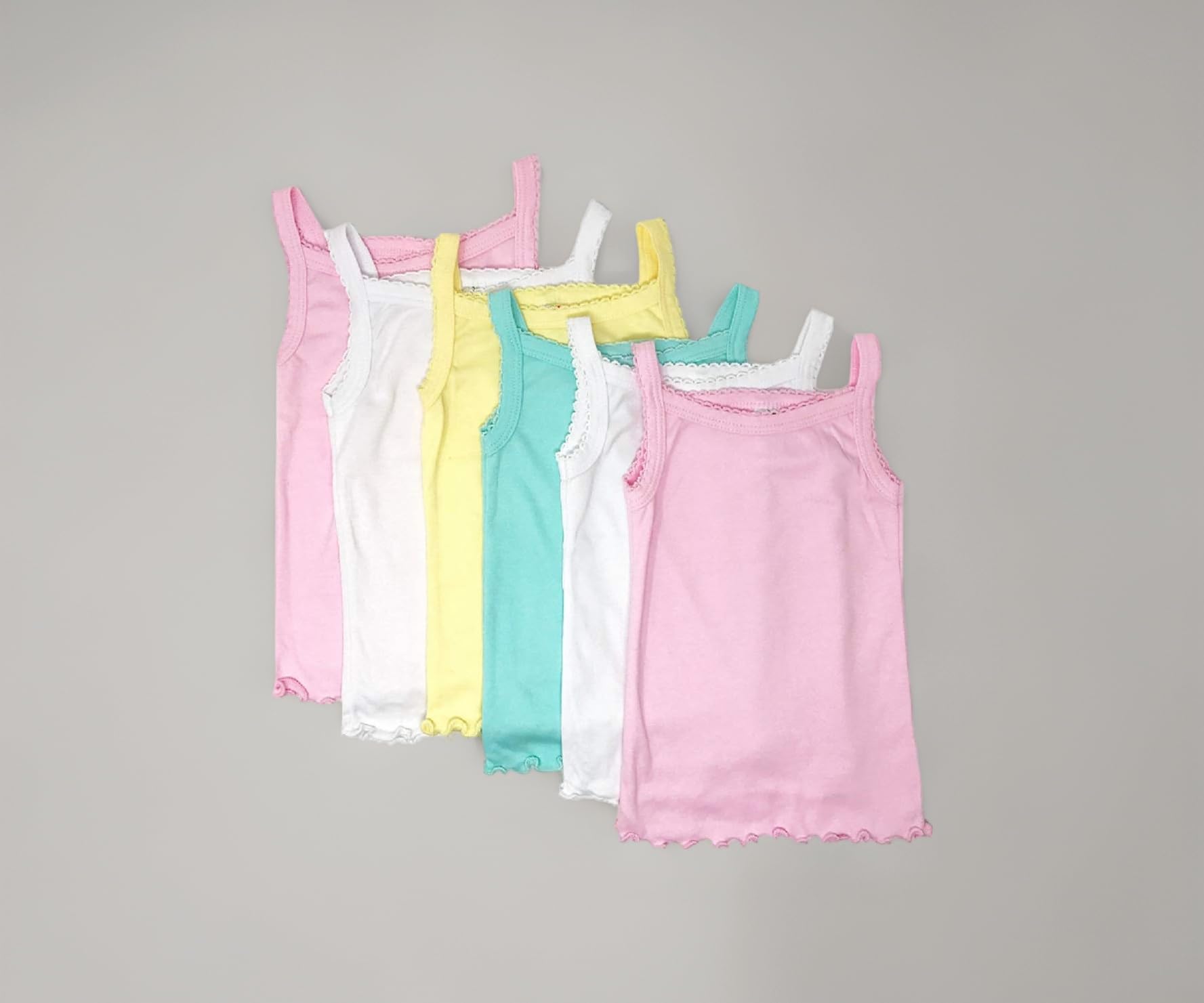 Girl's 4 Pack Soft Cotton Cami Spaghetti Strap Tank Tops Undershirts