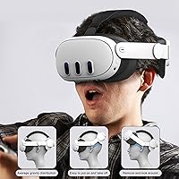 Vista 7 de Adjustable Head Strap Compatible for Meta Quest 3, Lightweight VR Headwear Bracket Holder Elite Strap Replacement for Enhanced Comfort Support and