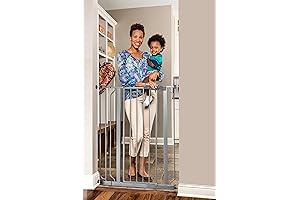 Regalo Easy Step Extra Tall Walk Thru Baby Gate with Bonus Extension...