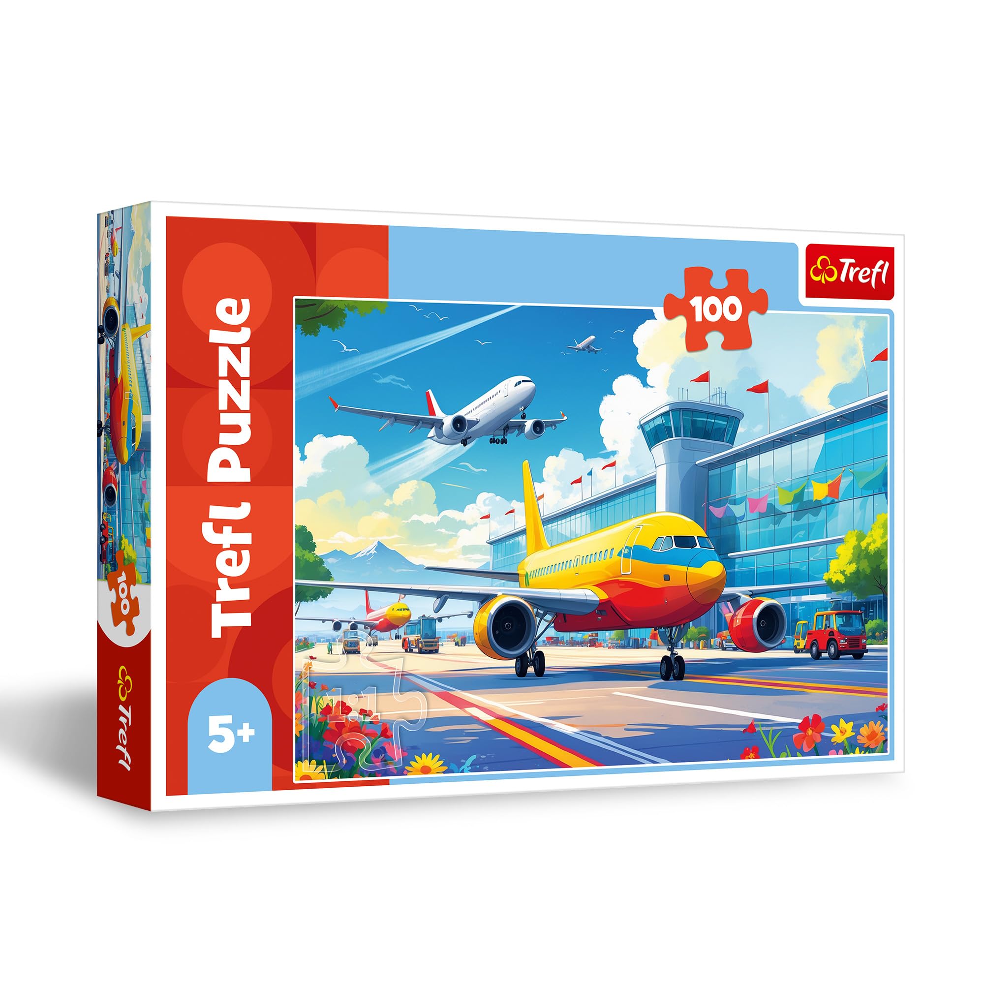 Trefl - Król Przestworzy - Puzzle 100 Elementów - Układanka z Samolotami, Kreatywna Rozrywka, Zabawa dla Dzieci od 5 lat