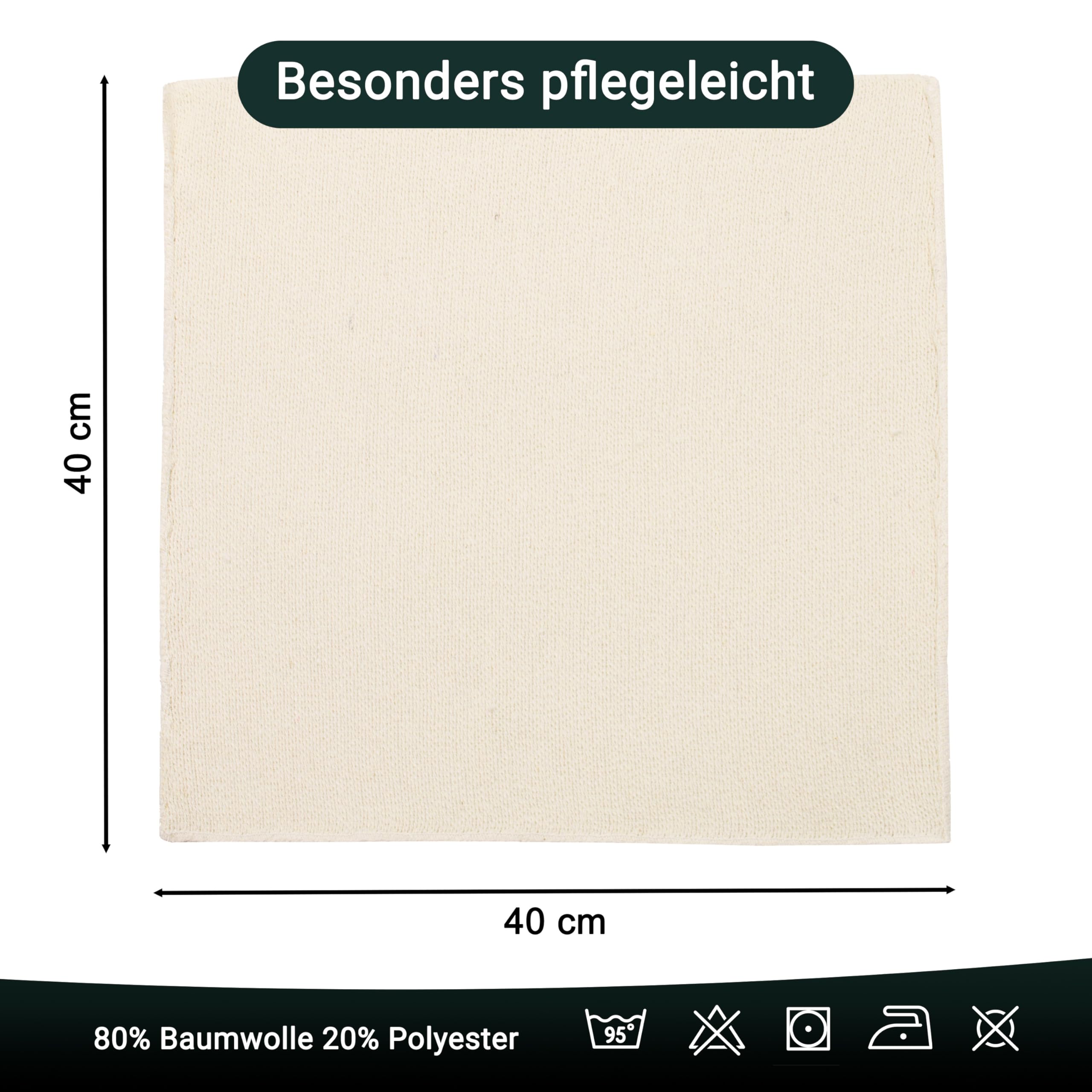 ZOLLNER 50er Set Reinigungstücher 80% Baumwolle, 20% Polyester, Weiß