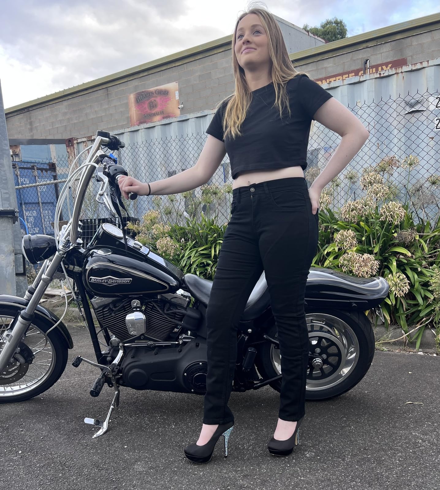 Bikers Gear Australia Lkj1001blk Jeans Donna