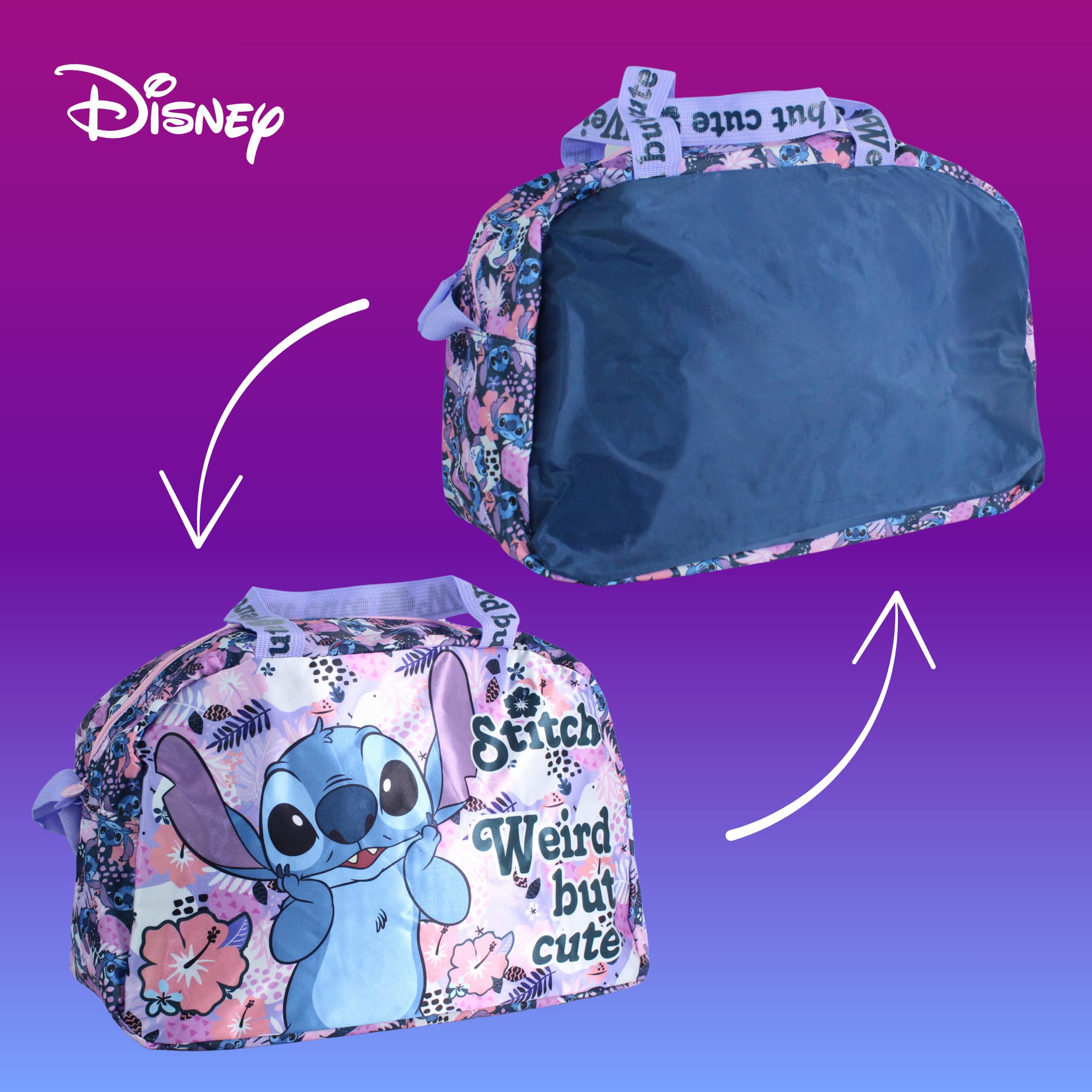 Disney Stitch Bolsa Deporte, Bolso de Gimnasio para Niñas, Bolsa de Equipaje Infantil, Accesorios Regalo para Niñas