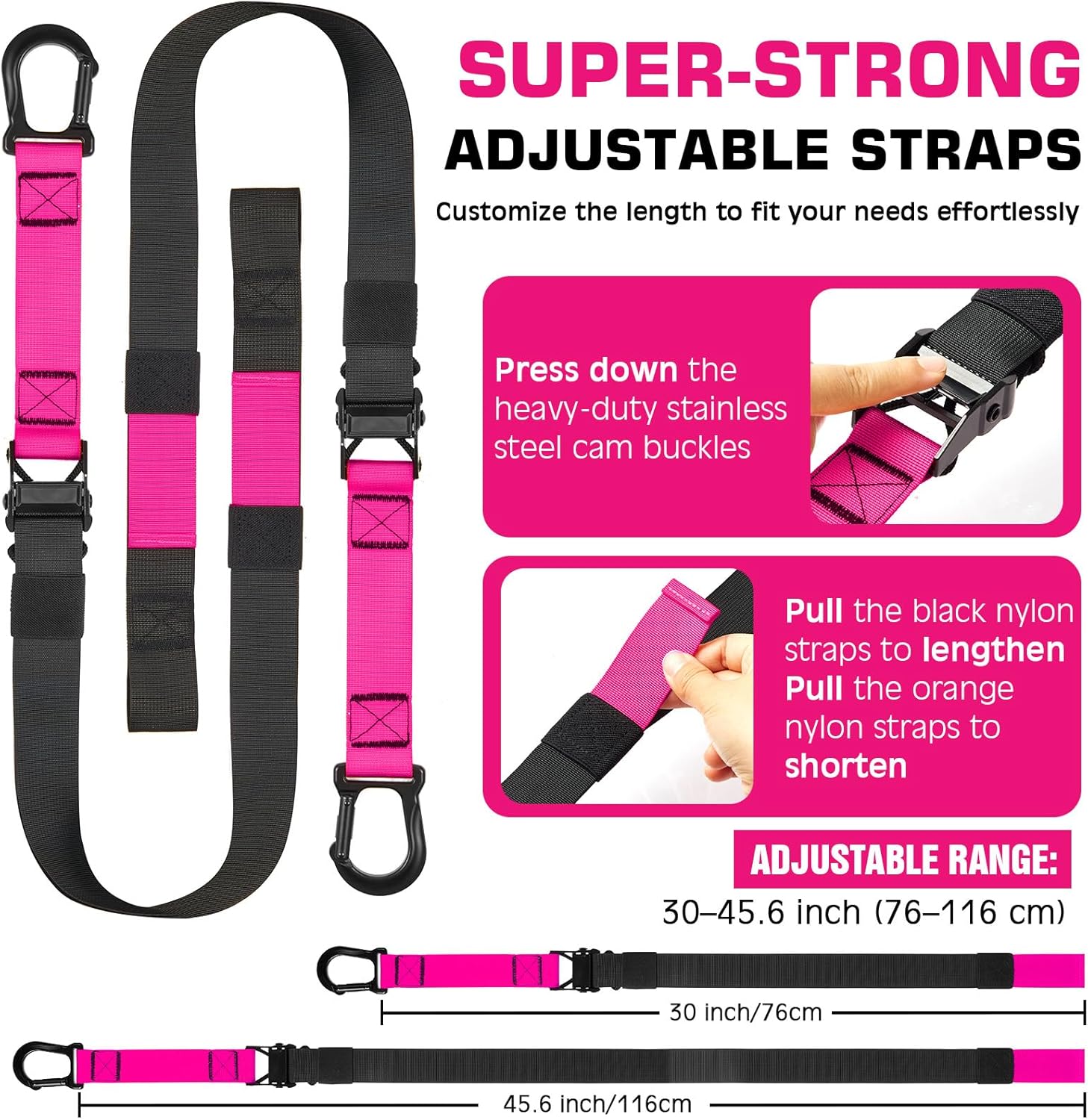 Home Resistance Training Kit, Suspension Trainer Straps with Adjustable Extension, Door Anchor, and Carry Bag – Strength Training Equipment for Full Body Bodyweight Workouts at Home or Outdoors