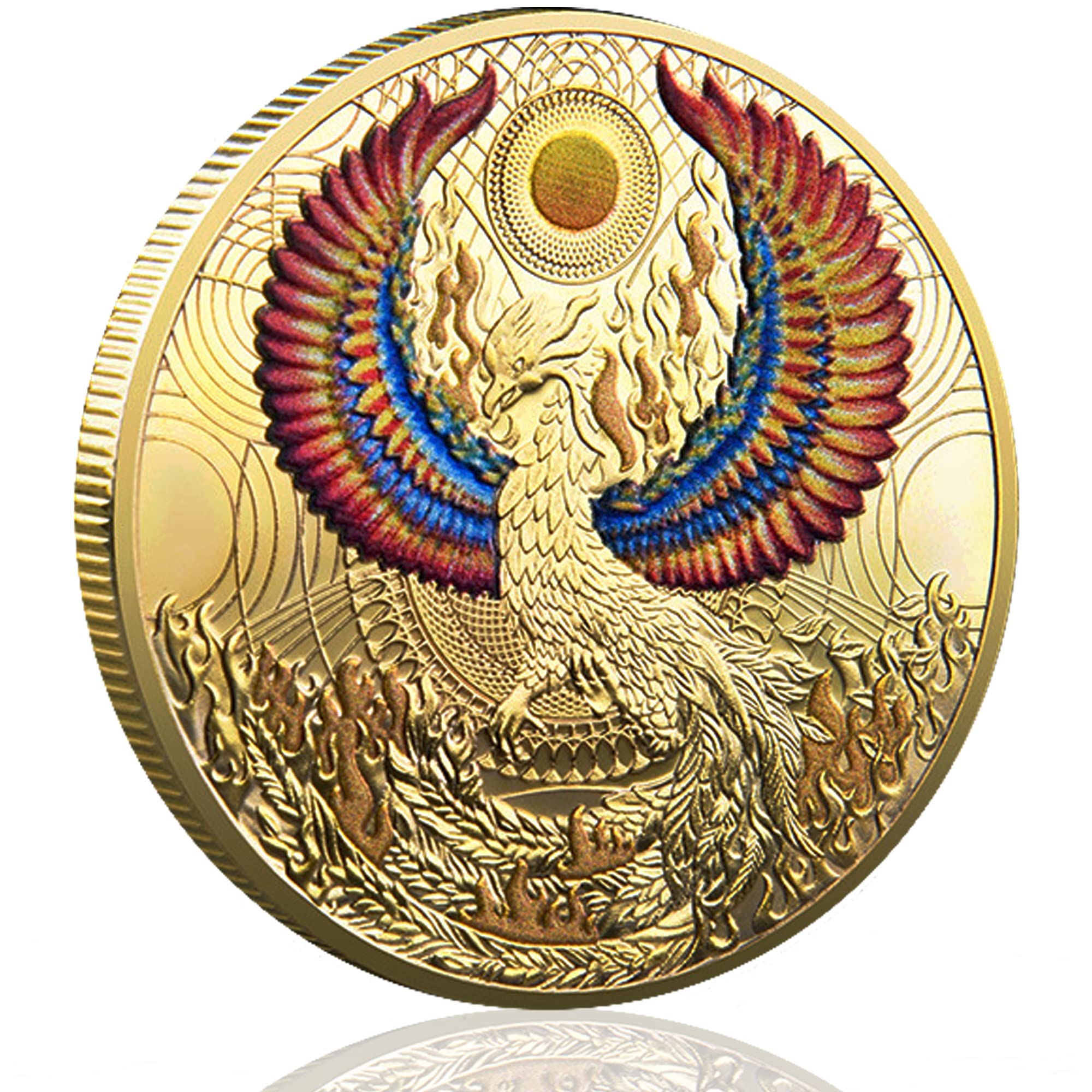 Reborn Phoenix from The Ashes Lucky Coin Lottery Tickets Scratcher Tool Feng Shui Decor Good Luck Charm