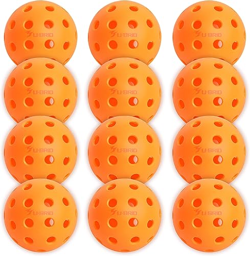 Paquete de 3412 pelotas de pickleball para exteriores de grado profesional de 40 agujeros, probadas por jugadores con diseño resistente al viento,