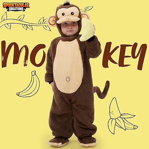 Miniatura 2 de Spooktacular Creations Halloween Monkey Costume Toddler, Kids Monkey Costume for Baby Halloween Animal Dress Up Party