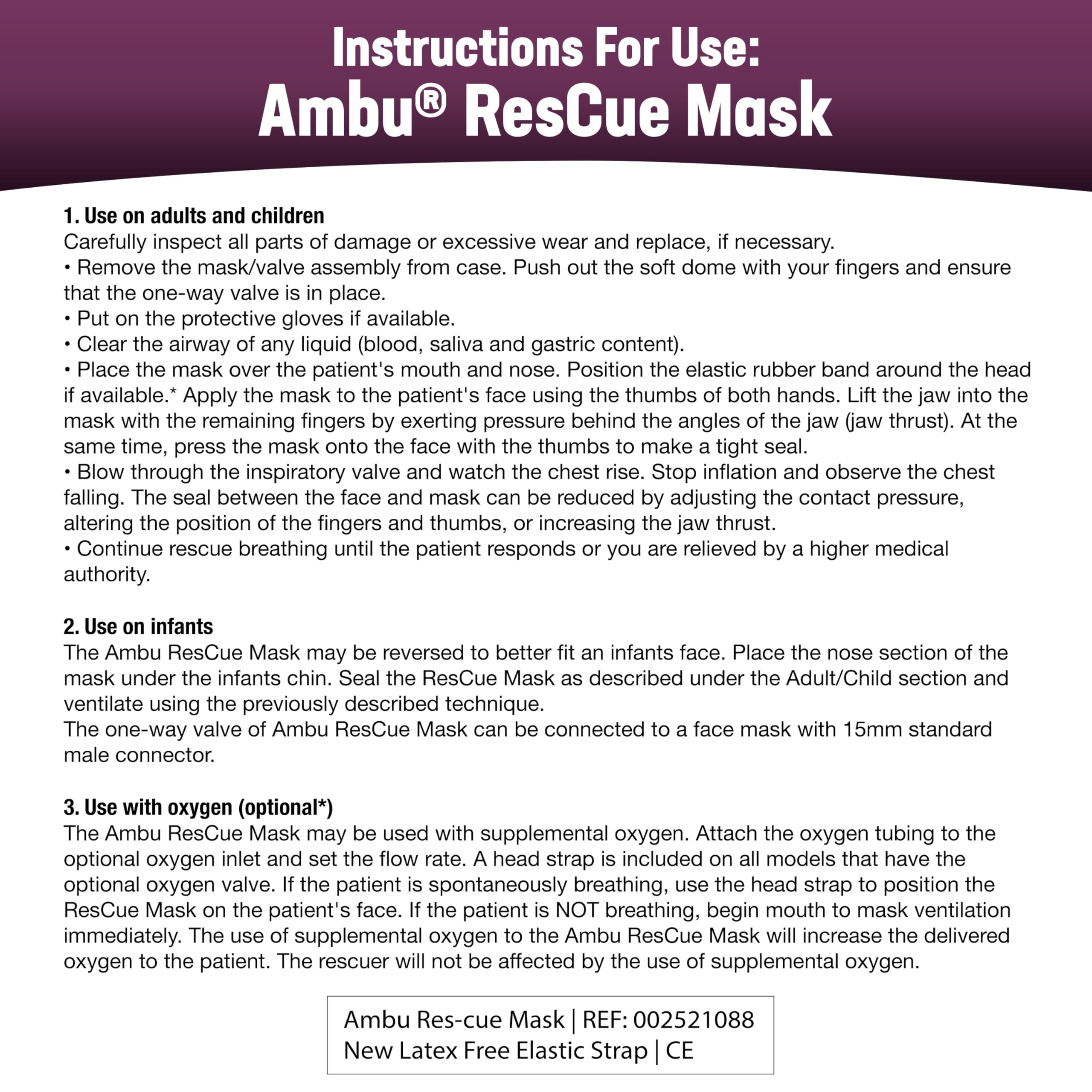 Kemp USA Ambu CPR Mask Kit - CPR Training -8