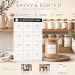 Minimalist Pantry Labels for Food Containers - 180 Food Labels for Organizing Food Storage for Jars Kitchen Label for Storage Bins - Jar Stickers Pantry Containers