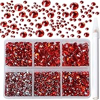 Vista 39 de 2880 diamantes de imitación para arte de uñas, sin termofijación, fijación con pegamento, cristales redondos de vidrio con base plana para hacer