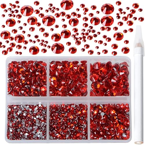 Miniatura 39 de 2880 diamantes de imitación para arte de uñas, sin termofijación, fijación con pegamento, cristales redondos de vidrio con base plana para hacer