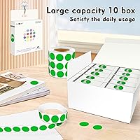 Vista 215 de PARLAIM 6 Rolls 6000PCS 3/4" Round Circle Color-Code Dot Stickers, 6 Color Style Colorful Coding Label Sticker for Home Office Classroom