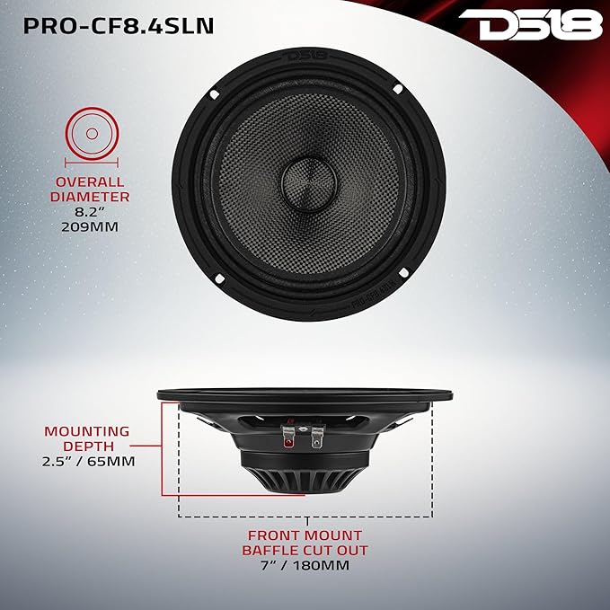 Parlante DS18 PRO-CF8.4SLN 8" 400W RMS Para Moto UTV ATV miniatura 5