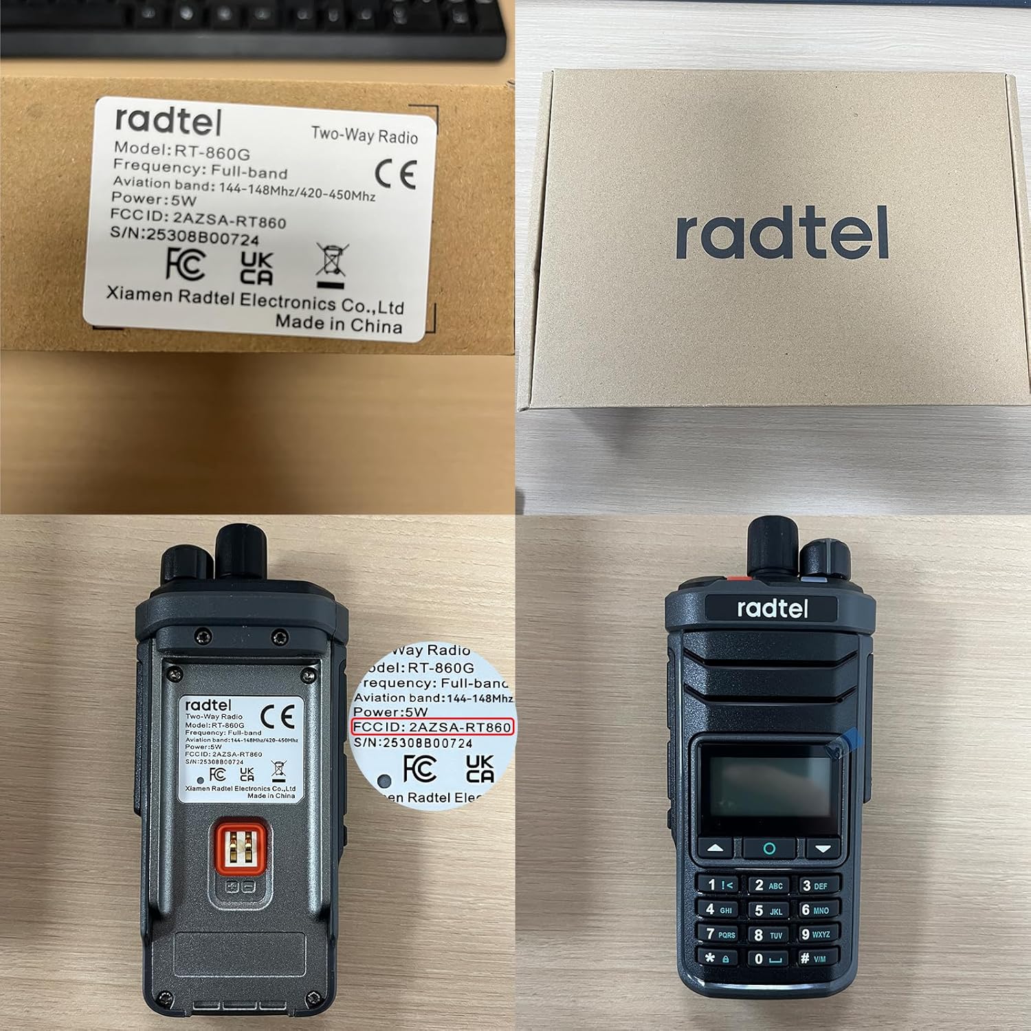 Radtel RT-860G GPS Handheld Ham Radio, UHF VHF Dual Band Two-Way Radio with Long Range Coverage, 1024 Channels, Type-C Charging, 2000mAh Battery,SSB Reception (with Programming Cable)