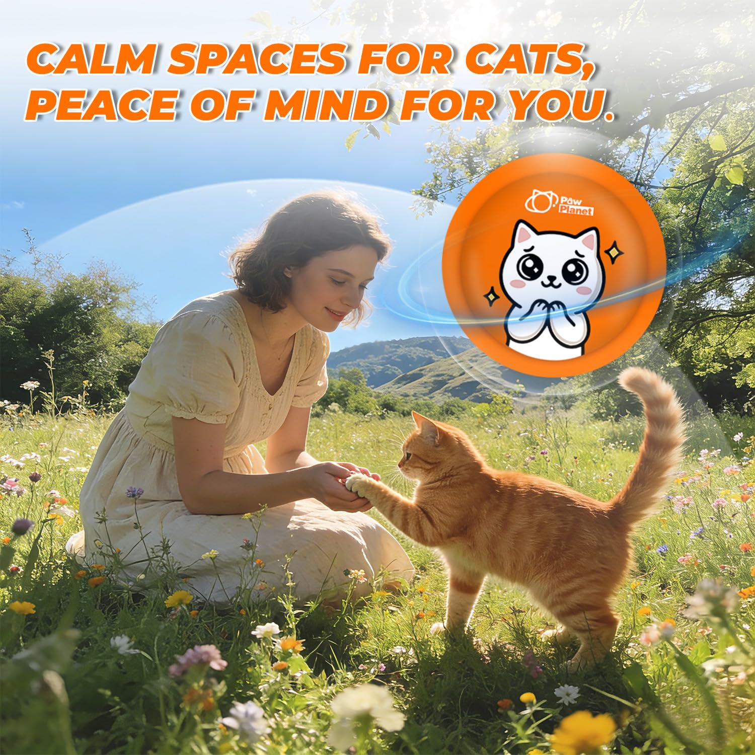 PAW PLANET Cerotti calmanti ai feromoni per gatti per promuovere il rilassamento, l'armonia e il legame tra più gatti, uso domestico quotidiano e non necessita di plug-in, ideale per viaggi e supporto