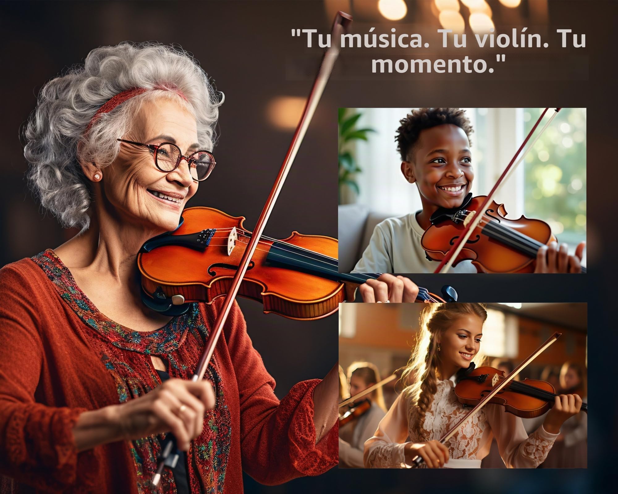 Classic Cantabile Brioso Set De Violín 4/4, Tapa tallada de pícea maciza | Fondo y aros de arce flameado, Diapasón, clavijas, cordal, cejuela y mentonera de ébano, Puente: arce, Longitud: 59, 5 cm