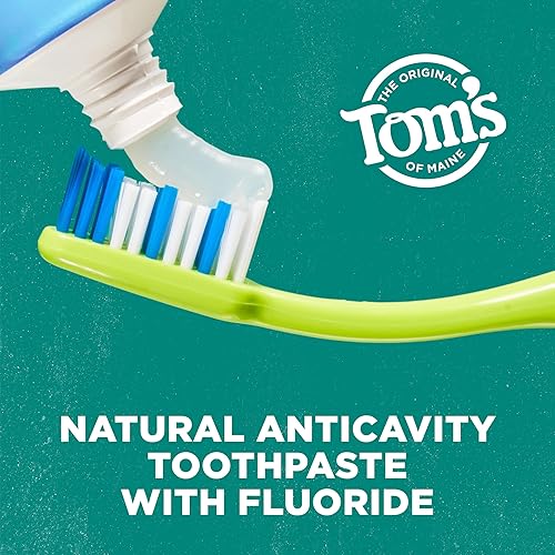 Miniatura 5 de Tom's of Maine Simply White Pasta de dientes anticaries con flúor, menta limpia, paquete de 3, 4.0 onzas
