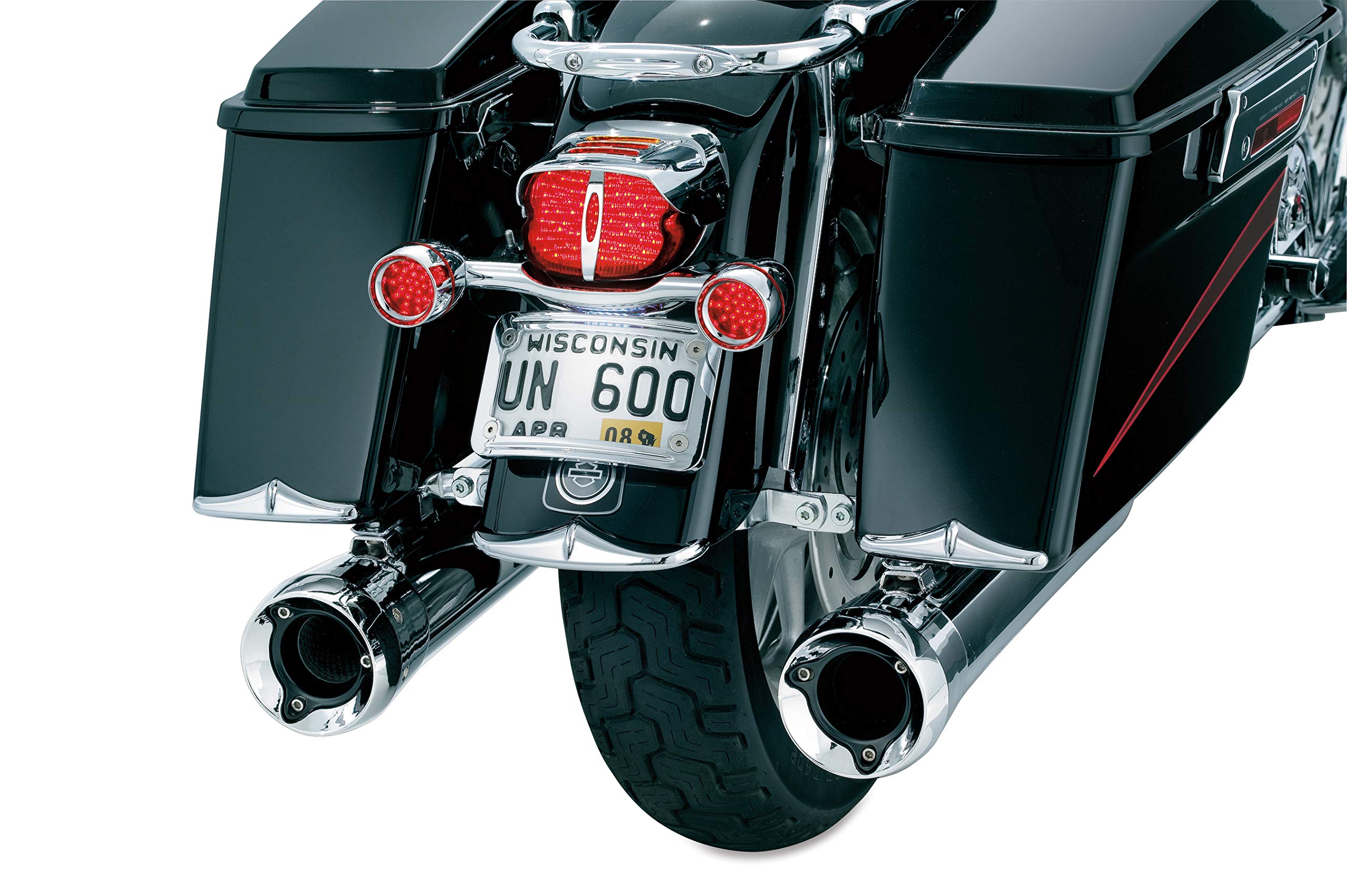 Motorcycle Chrome Rear Mud Flap Trailing Edge Cover Fender Flare Trim Tip For Ha - Foto 6