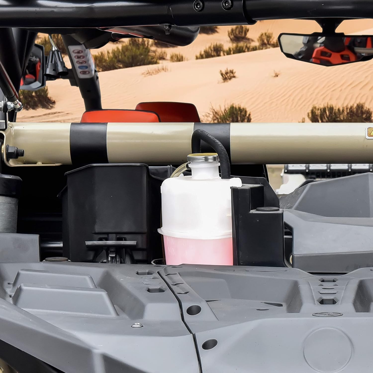 SAUTVS Coolant Tank Coolant Reservoir Tank Assembly for Can-Am Defender/Maverick Max Turbo X3 / Commander/Spyder RS RT/Traxter T MAX Accessories (Replaces OEM #709200998#709200412#709200163)