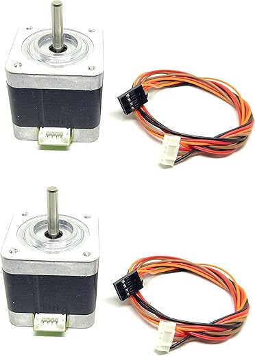 INVENTO 2Pcs Nema 17, 4 Kg-cm Bipolar Stepper Motor For CNC Robotics DIY Projects 3D Printer
