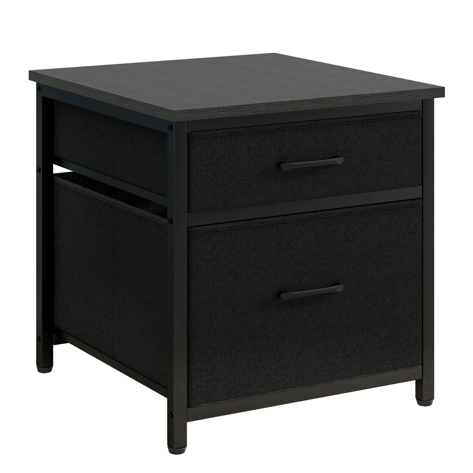 Mini soporte para refrigerador con almacenamiento, mini gabinete para refrigerador con cajones de tela, mesa compacta de 250 libras, estante de barra de café, para el hogar, oficina, dormitorio 9