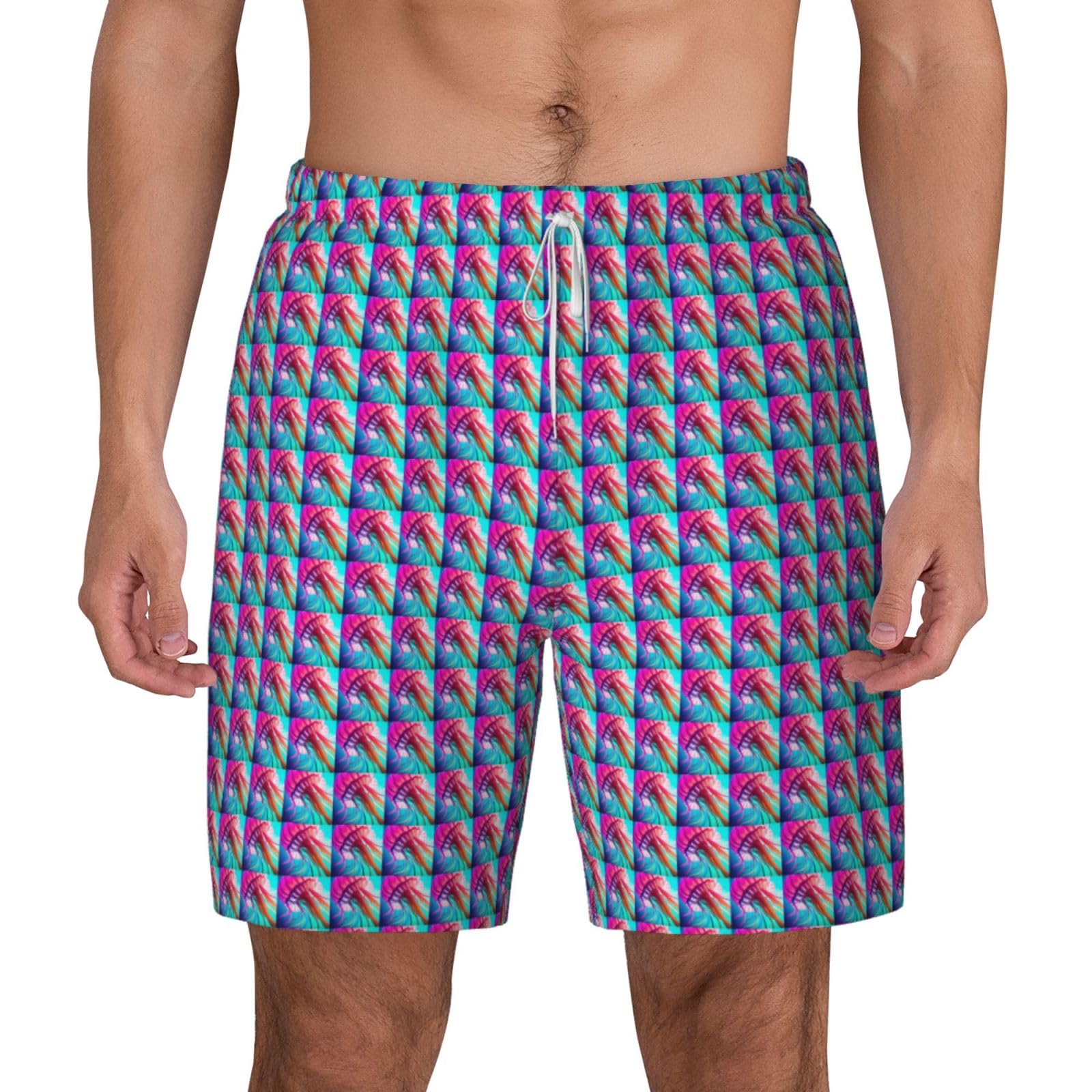 Short de bain homme imprimé méduses colorées léger - 8