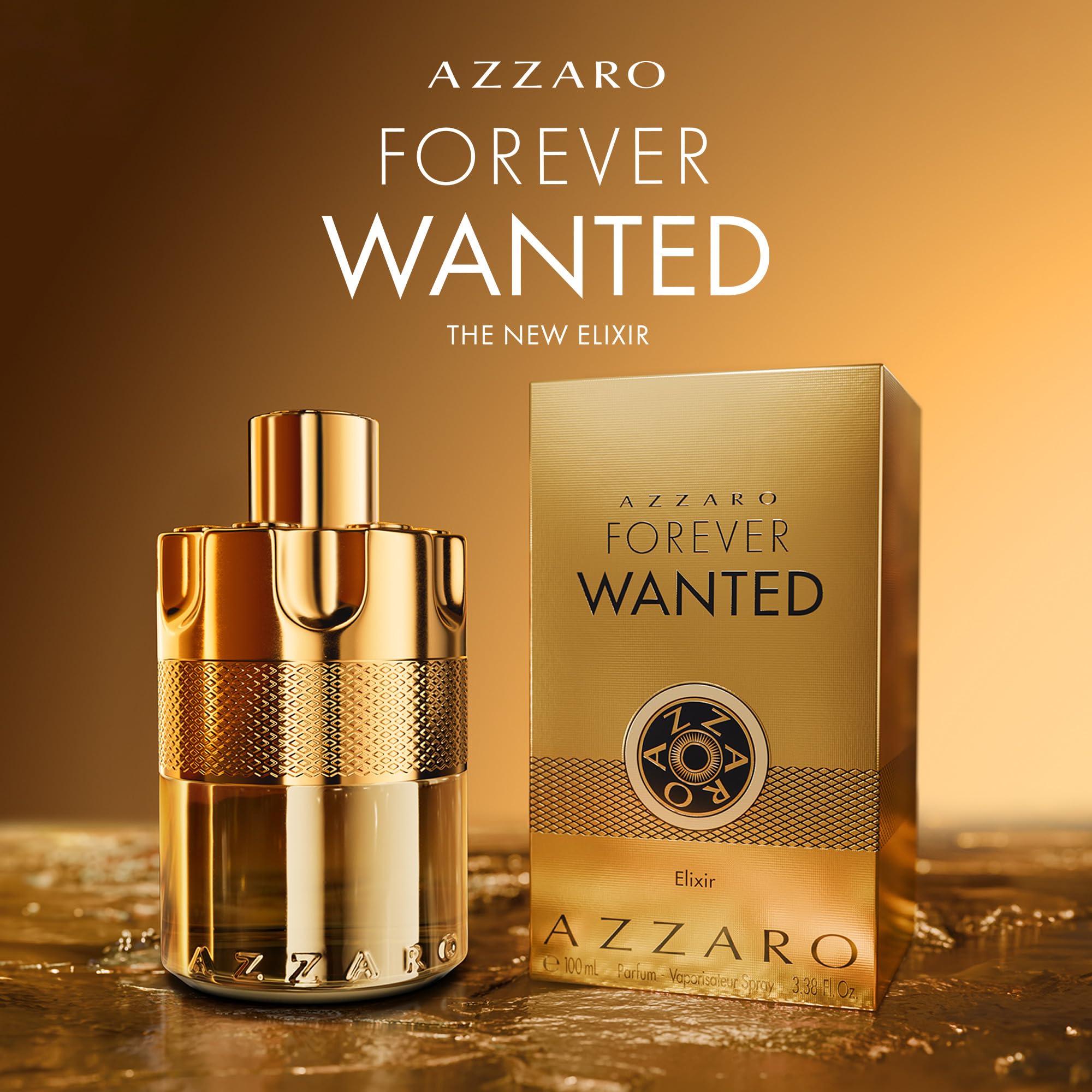 Azzaro Forever Wanted Elixir, Perfume Intenso y Sensual para Hombre, Fragancia Aromática, Notas de Irresistible Frambuesa, Vibrante Cardamomo y Masculino Acuerdo de Cuero, Larga Duración, 100 ml