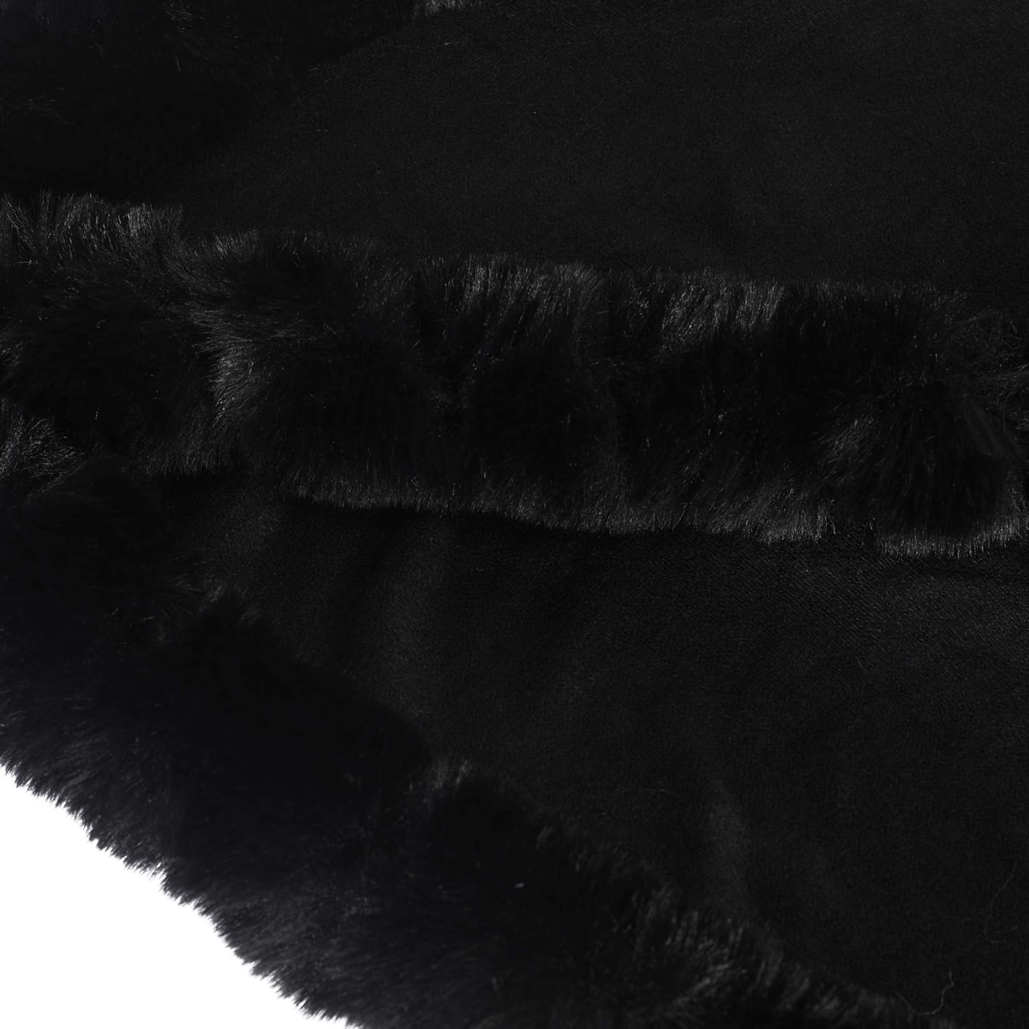 ZLYC Women Fine Knit Open Front Faux Fur Trim Layers Poncho Cape Cardigan Sweater - Image 5