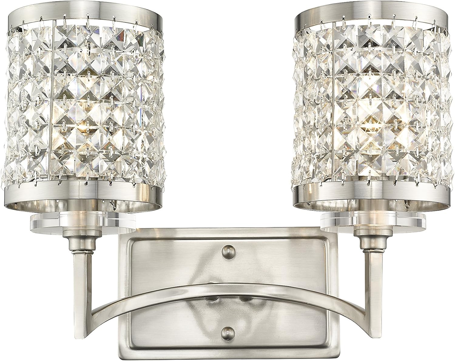 Livex Lighting 50562-91 Gramercy 2-Light Bath Light, Brushed Nickel