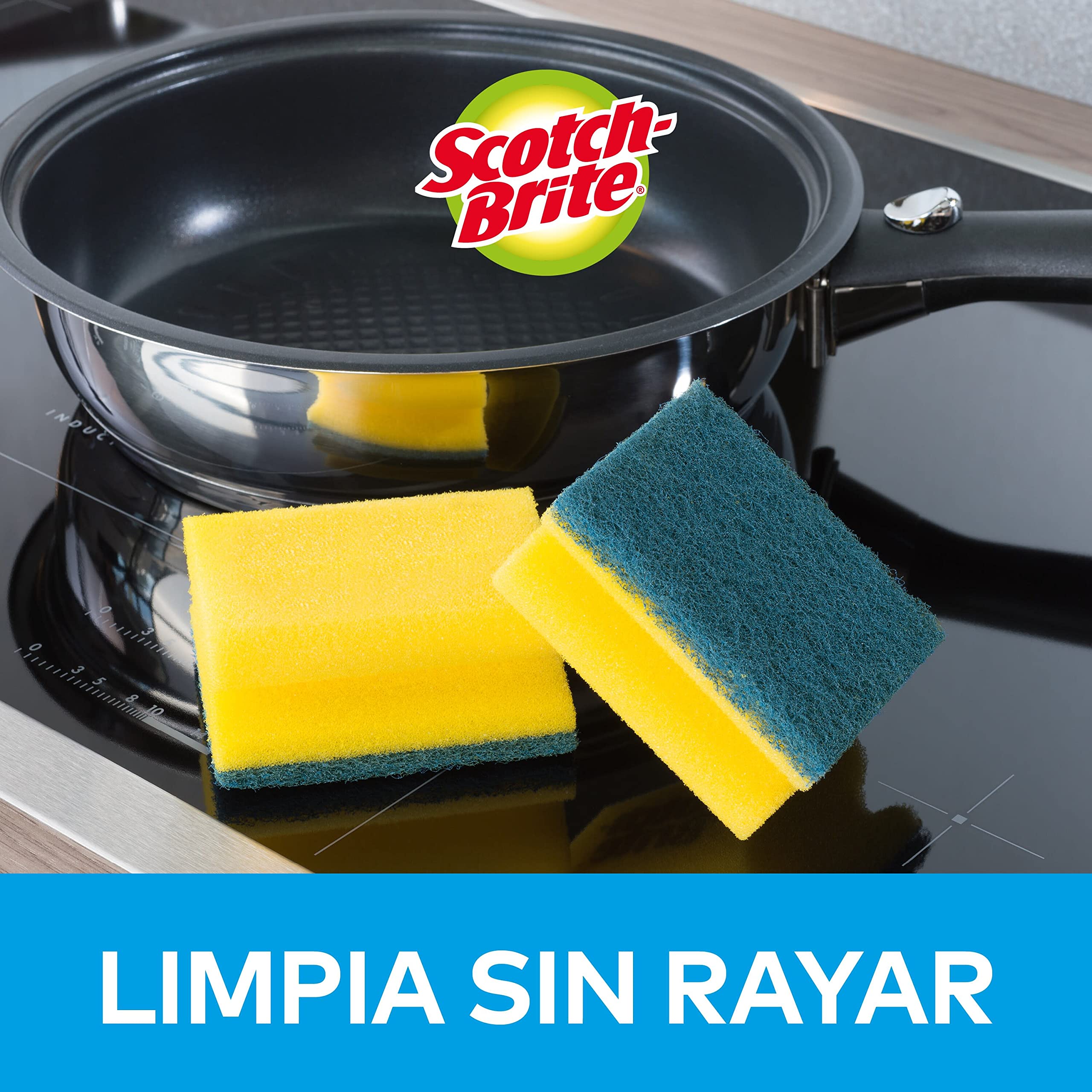 Scotch-Brite Estropajo para fregar sin rayar delicado. 12 esponjas por paquete - Seguro para cristal y utensilios de cocina antiadherentes — view 4
