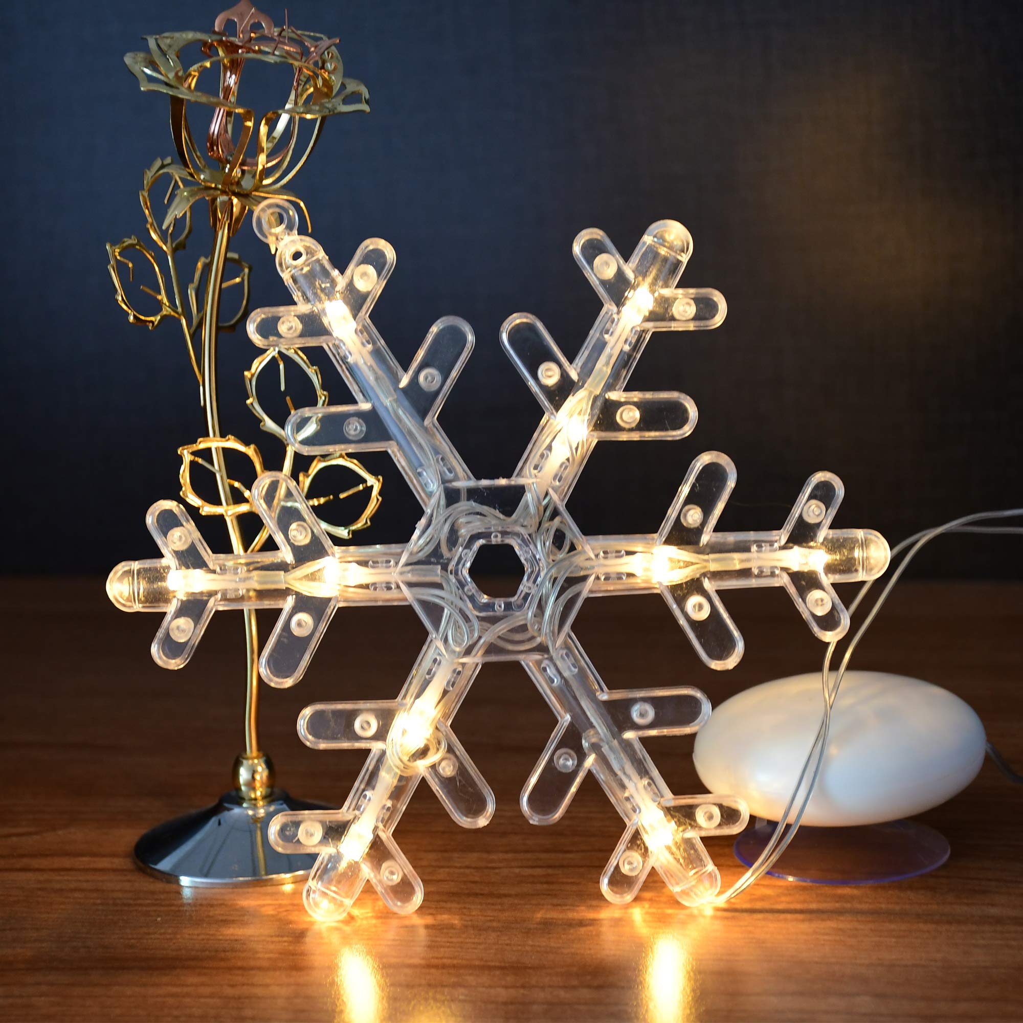 ビッグスノーフレーク 壁掛けライト 約83cm Amazon.co.jp: Areskey Christmas Lights Snowflake Motif