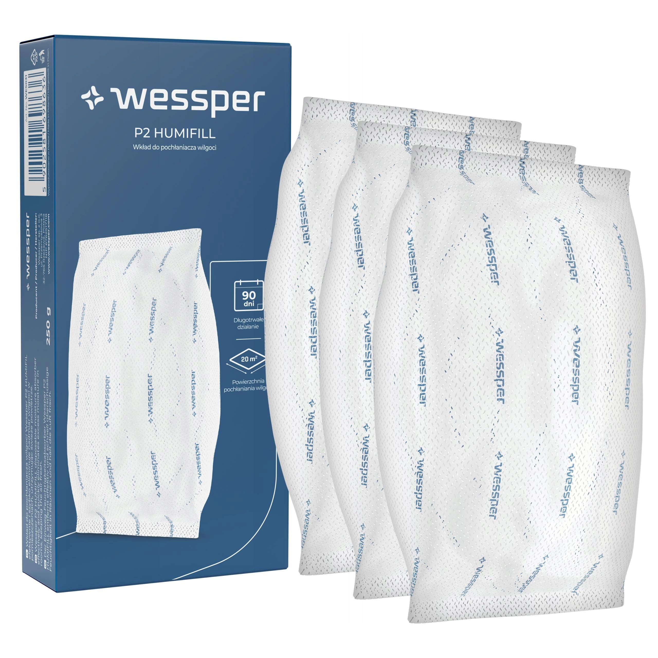 Wessper deshumidificador, anti humedades granulado 250g, para todos los deshumificador, deshumidificador humedad casa, sin electricidad - 10 piezas