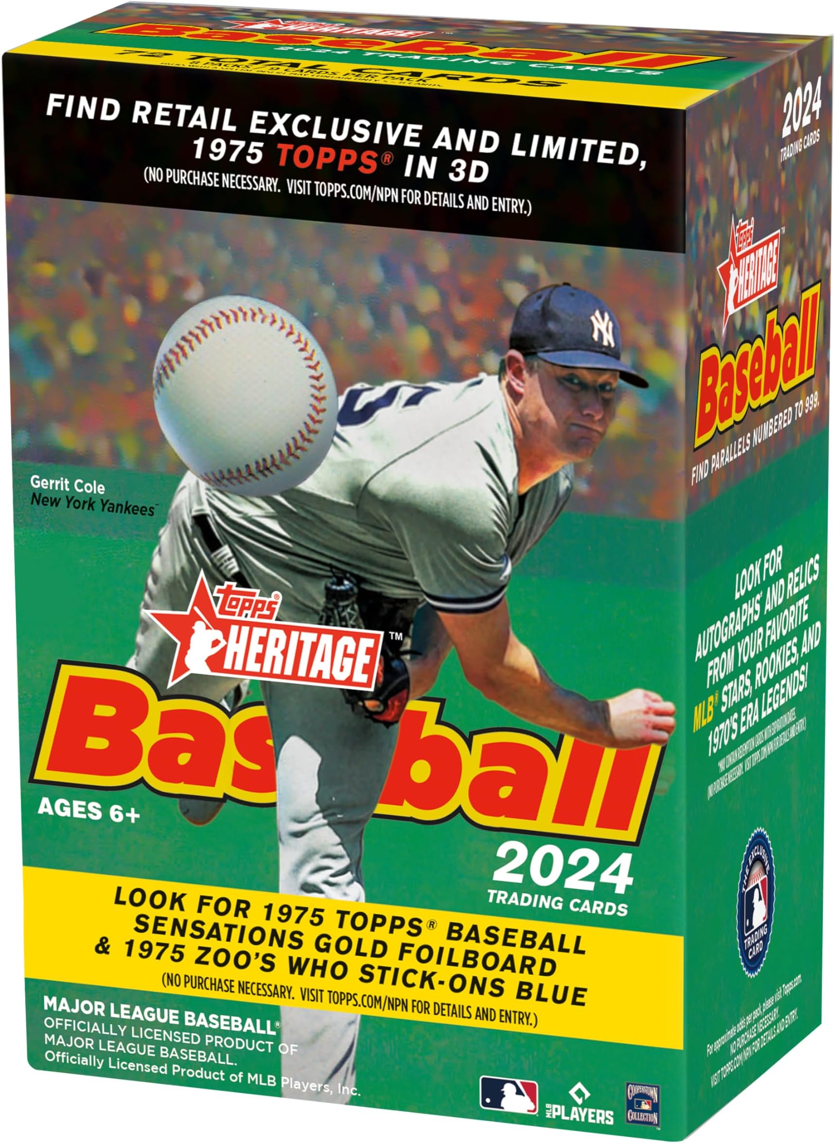 2024 Topps Heritage Baseball Retail Value Box - 8 Packs per Box