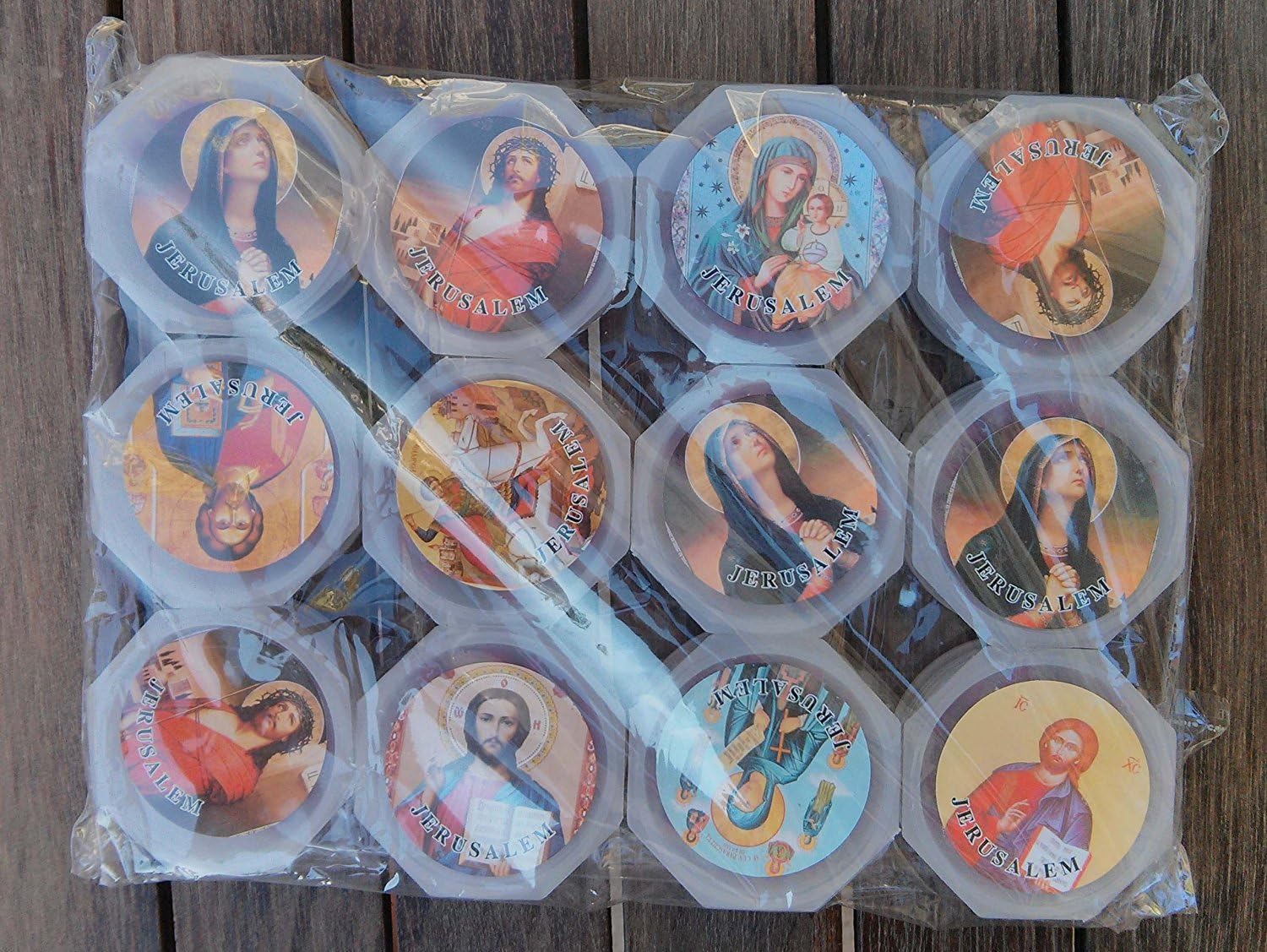 Lot of 12 Rose Scented Wooden Rosaries from Holy Land