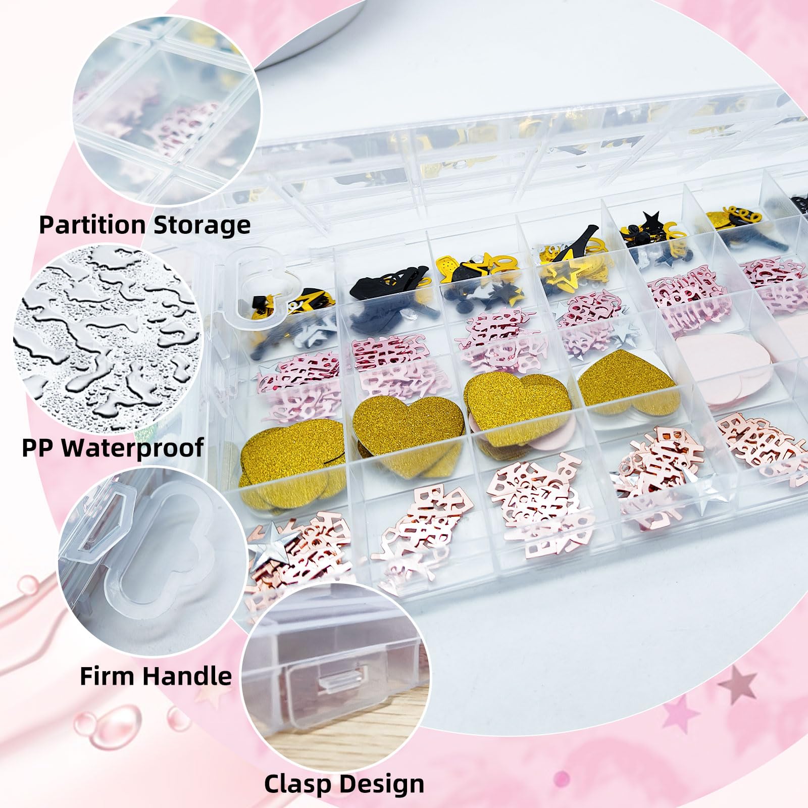 Scatola Organizer Contenitore Per Perle A 8 Scomparti - Il Mercante Di - Foto 6