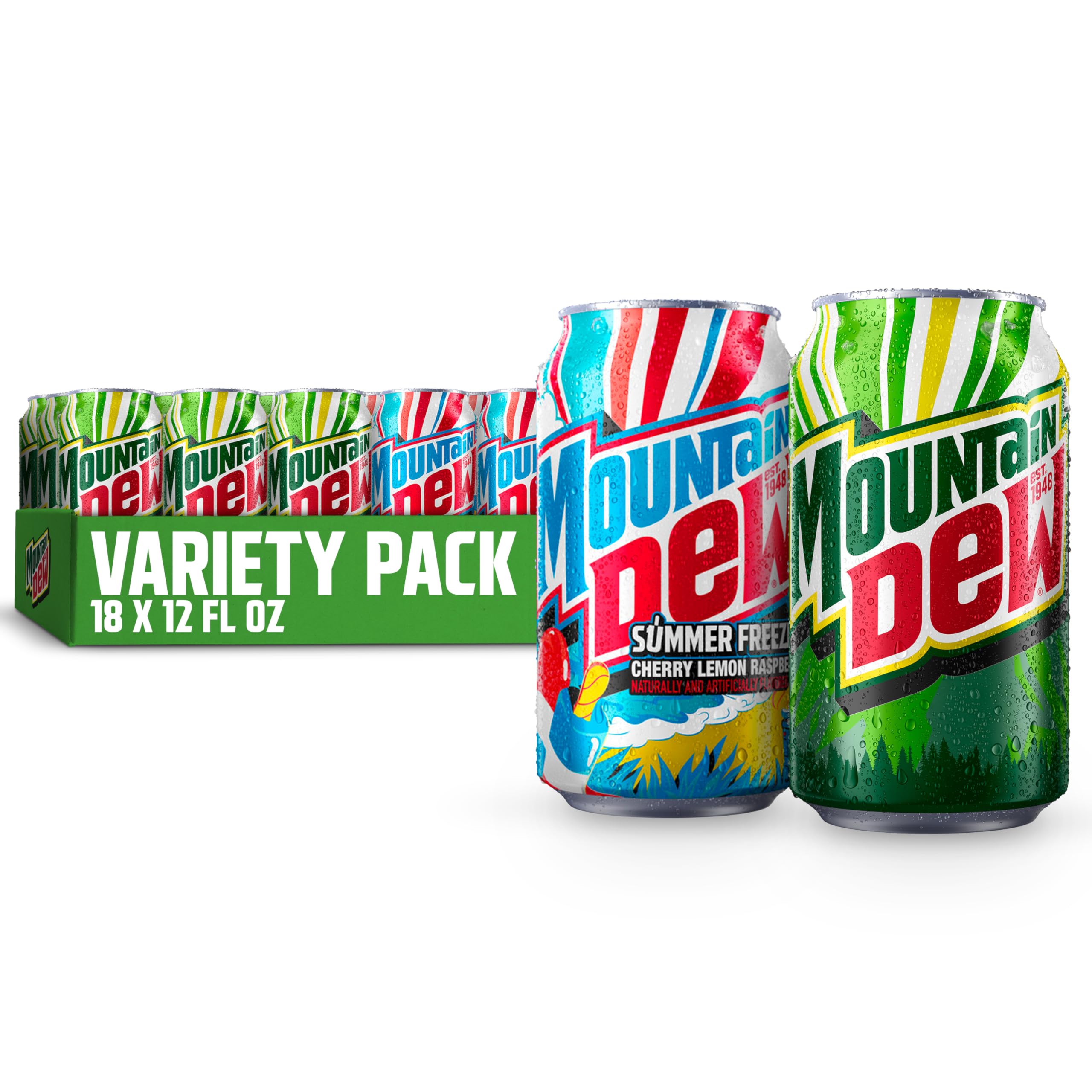 Amazon.com : Mountain Dew Soda Pop, Summer Freeze 2 Flavor Variety
