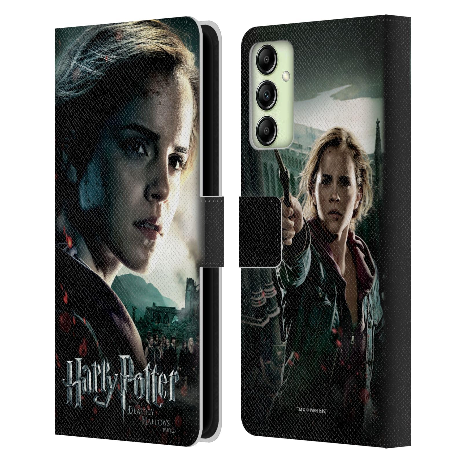 Head Case Designs Licenza Ufficiale Harry Potter Hermione Granger Deathly Hallows VIII Custodia Portafoglio in Pelle Compatibile con Samsung Galaxy A14 5G