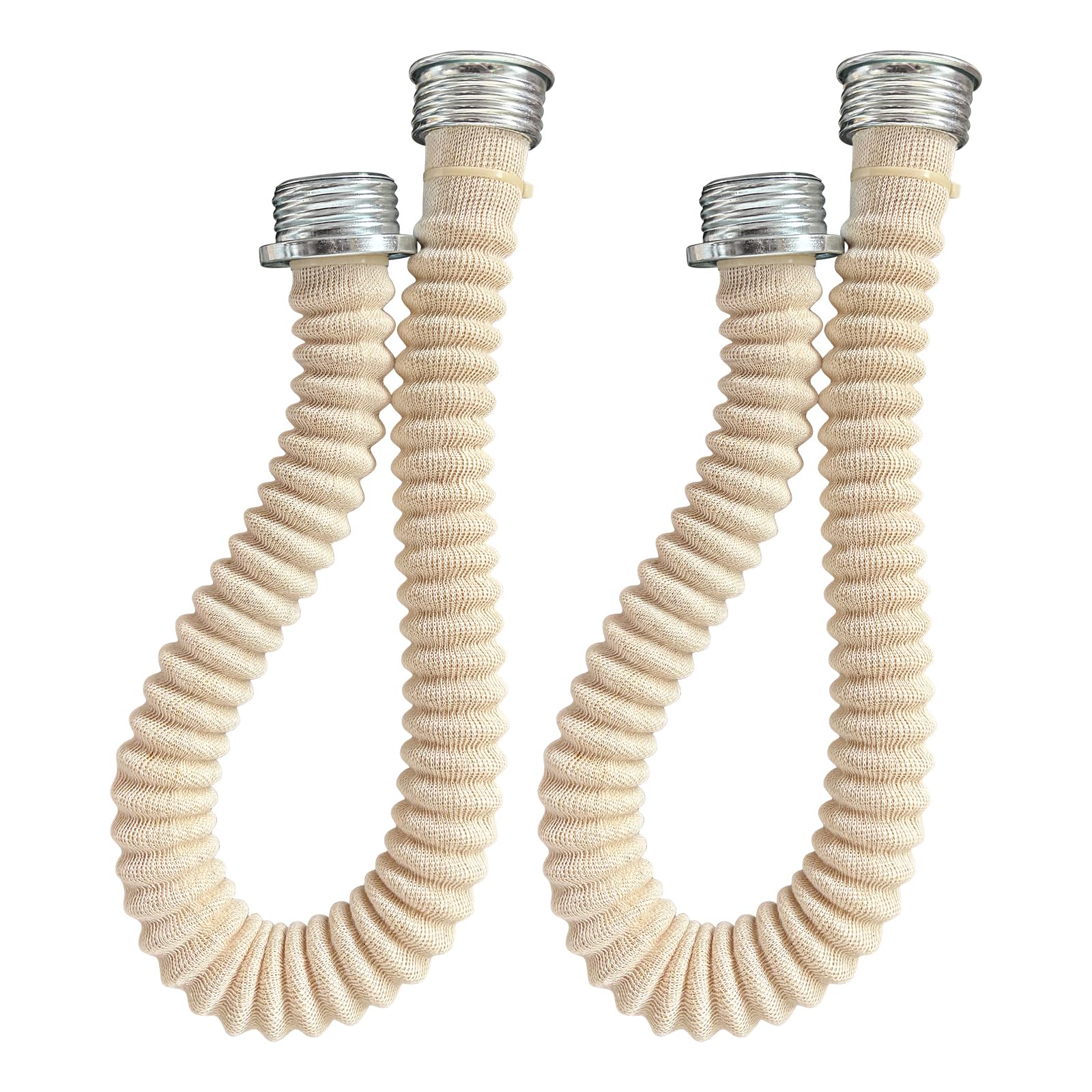 Angksorm PST-100X 20-Inch 40mm GUS Standard Respirator Filter Hose Assembly or Extension Hose, White, 2PCS