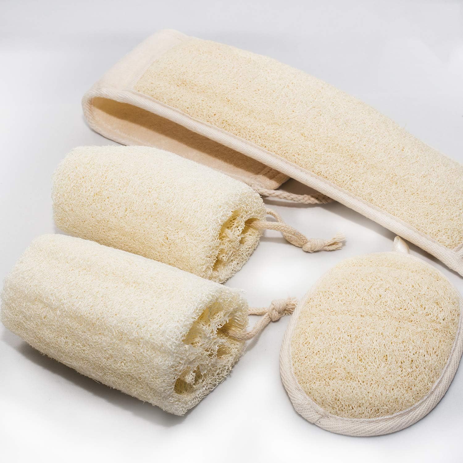 UCINNOVATE Natural Shower Loofah EcoFriendly Egyptian Sponge, Large Exfoliating Shower Loofa