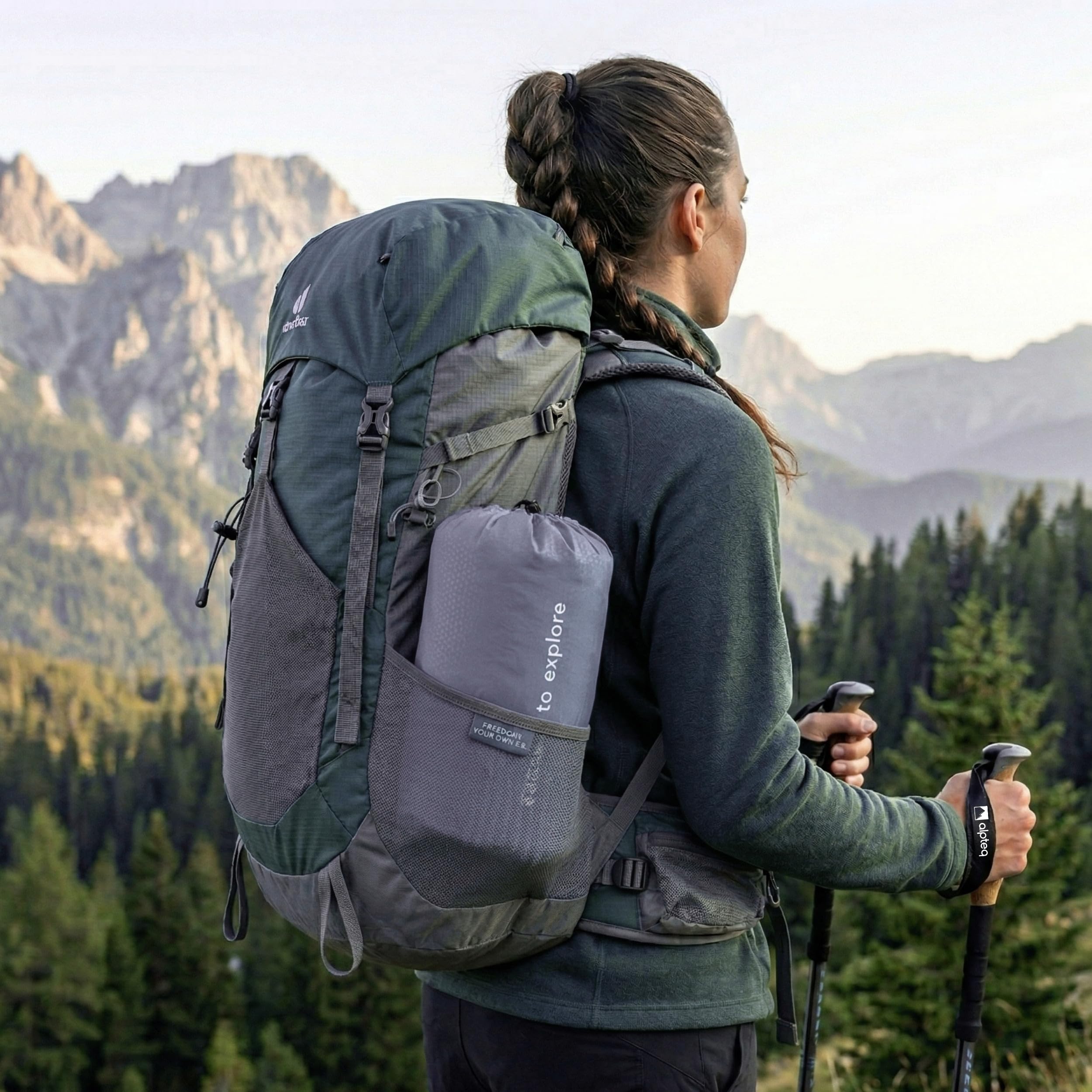 SchlafPlatz-Air - Materassino gonfiabile con pompa a pedale integrata, ultraleggero da campeggio e materassino isolante, impermeabile, confortevole per attività all'aperto e trekking