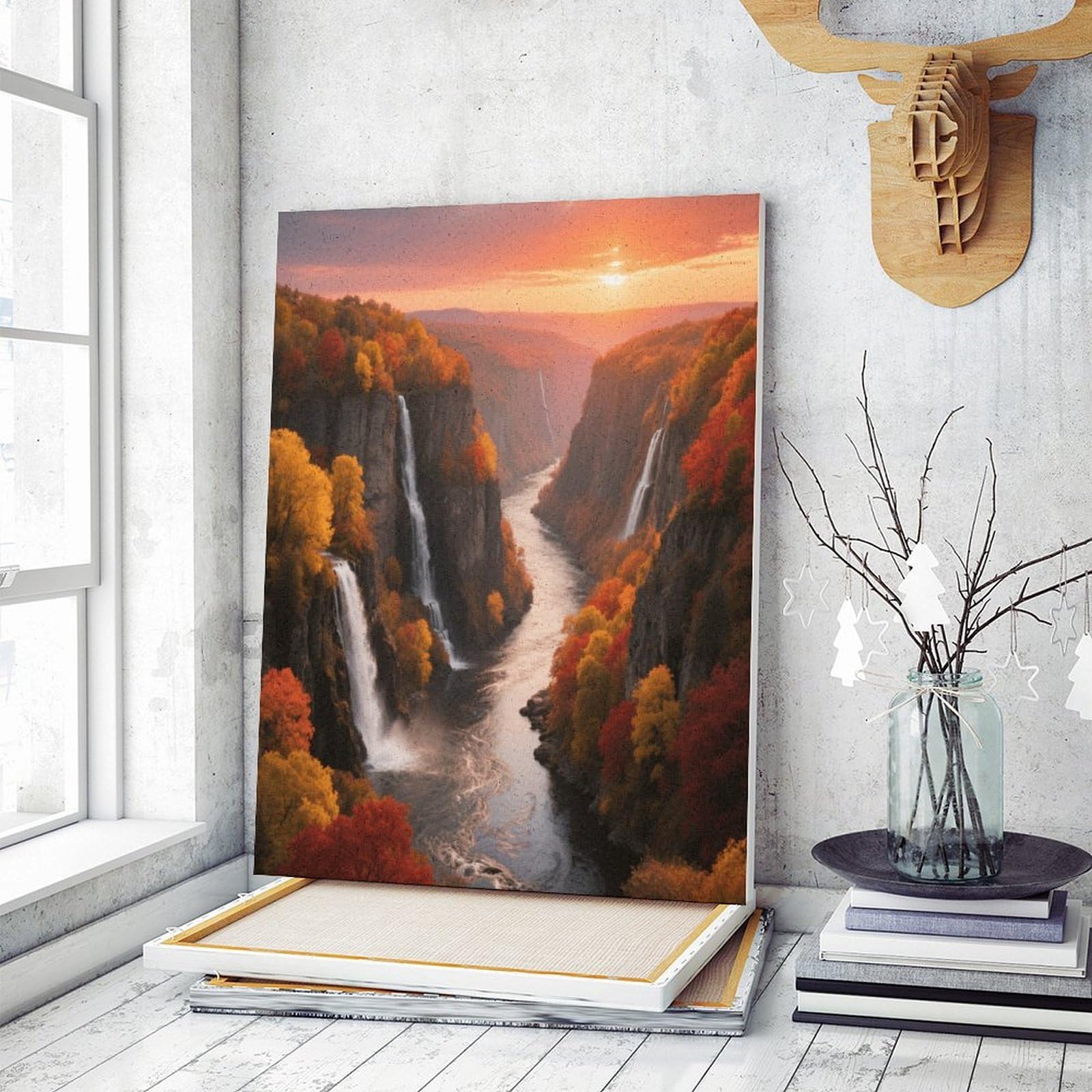 KOAYUBFC Malen-nach-Zahlen-Set für Erwachsene, Anfänger, Erwachsene, Malen-nach-Zahlen-Kits auf Leinwand, Acryl-Ölfarben, Gemälde mit Pinseln als Geschenk, Wanddekoration für Zuhause, Wanddekoration